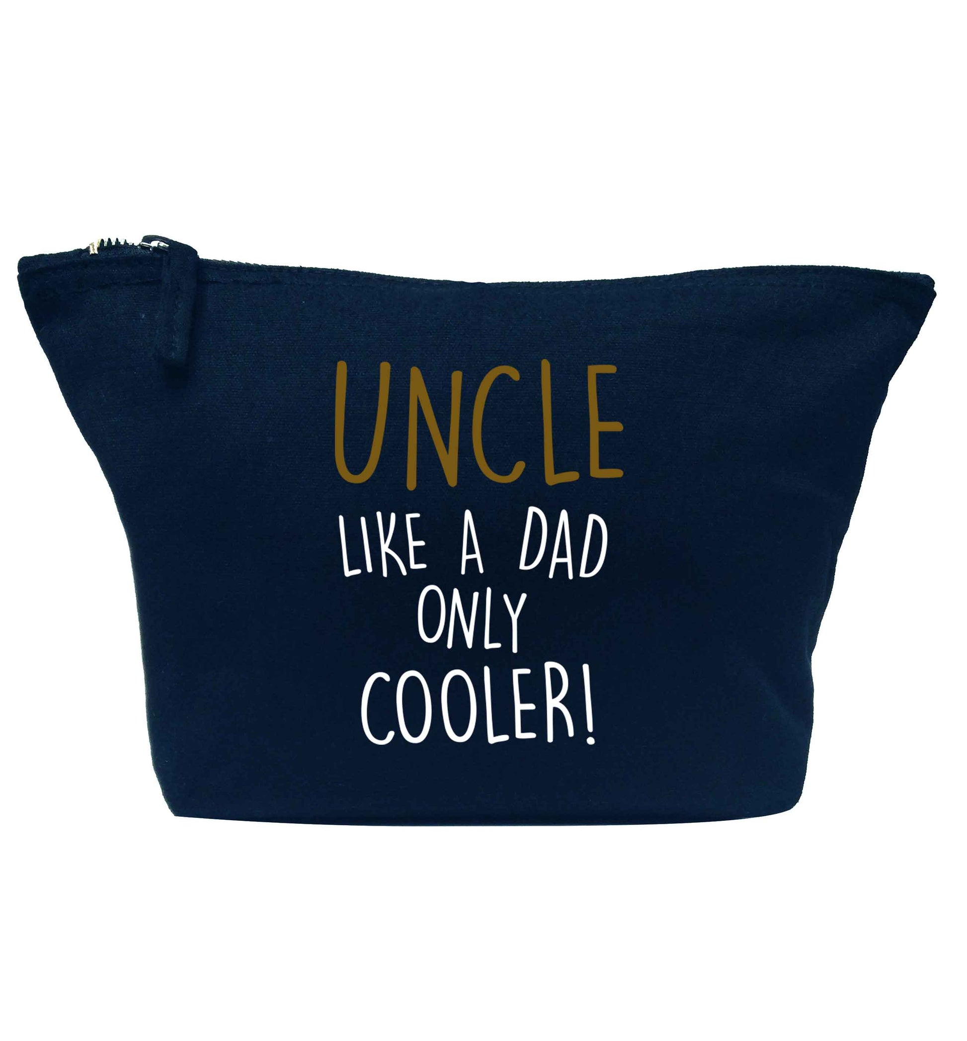 Uncle like a dad only cooler navy makeup bag
