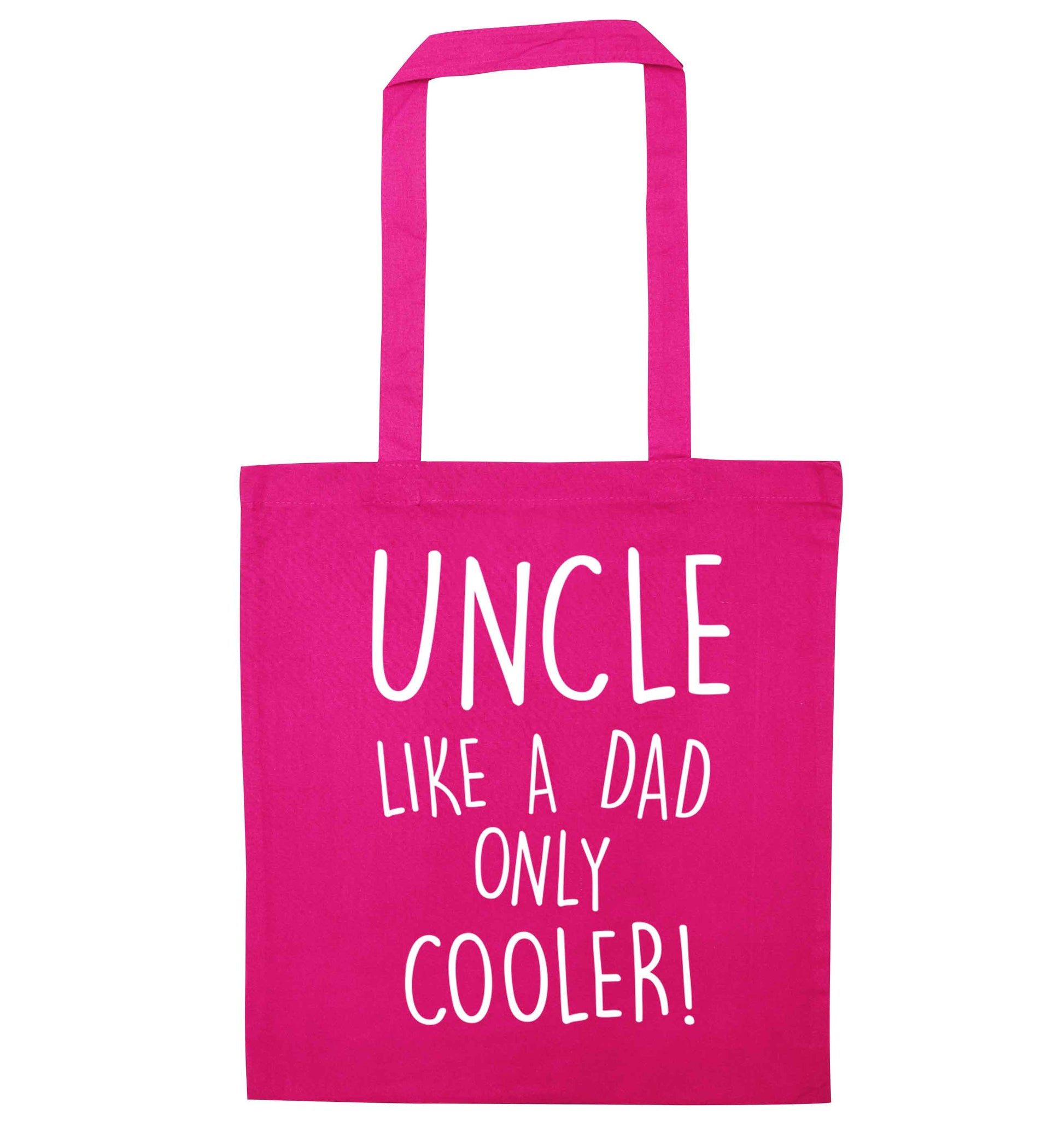 Uncle like a dad only cooler pink tote bag
