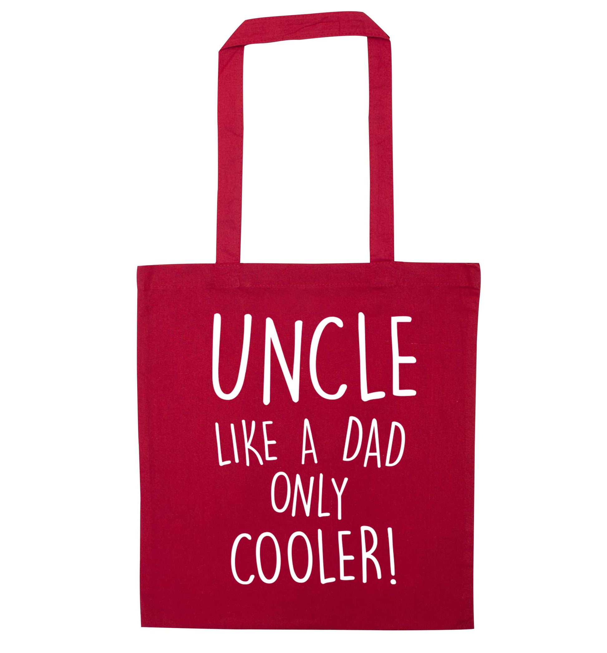 Uncle like a dad only cooler red tote bag