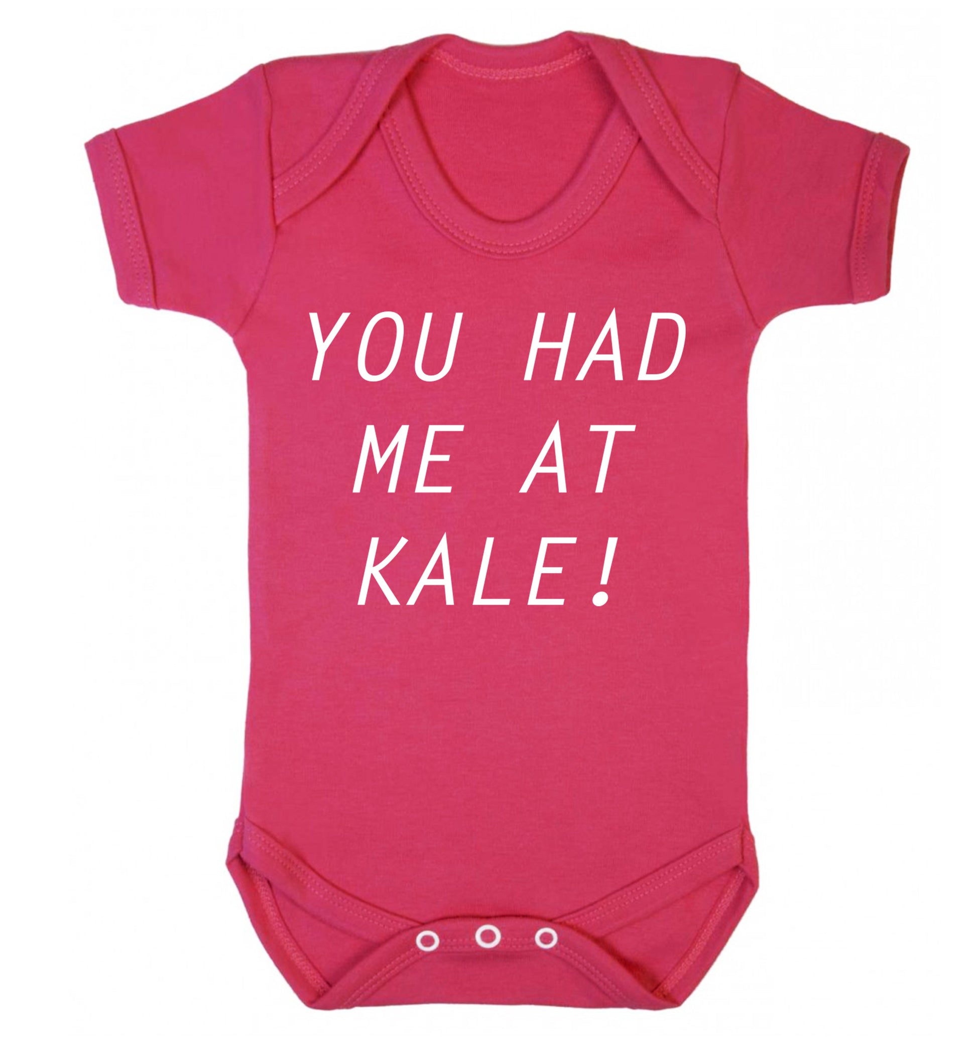 You had me at kale Baby Vest dark pink 18-24 months