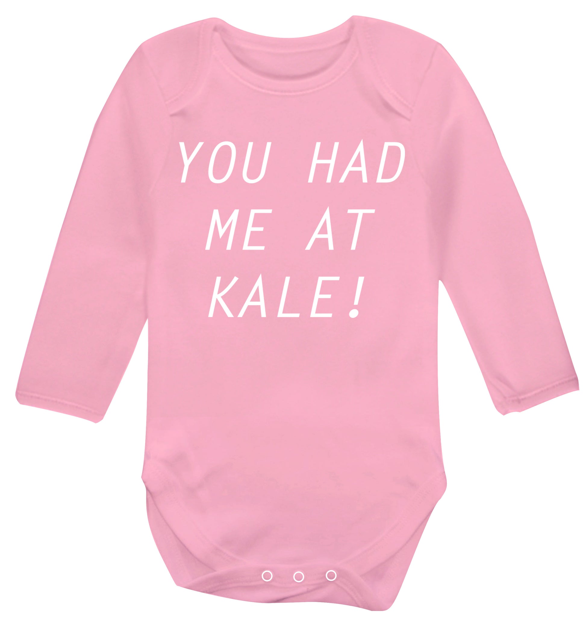You had me at kale Baby Vest long sleeved pale pink 6-12 months