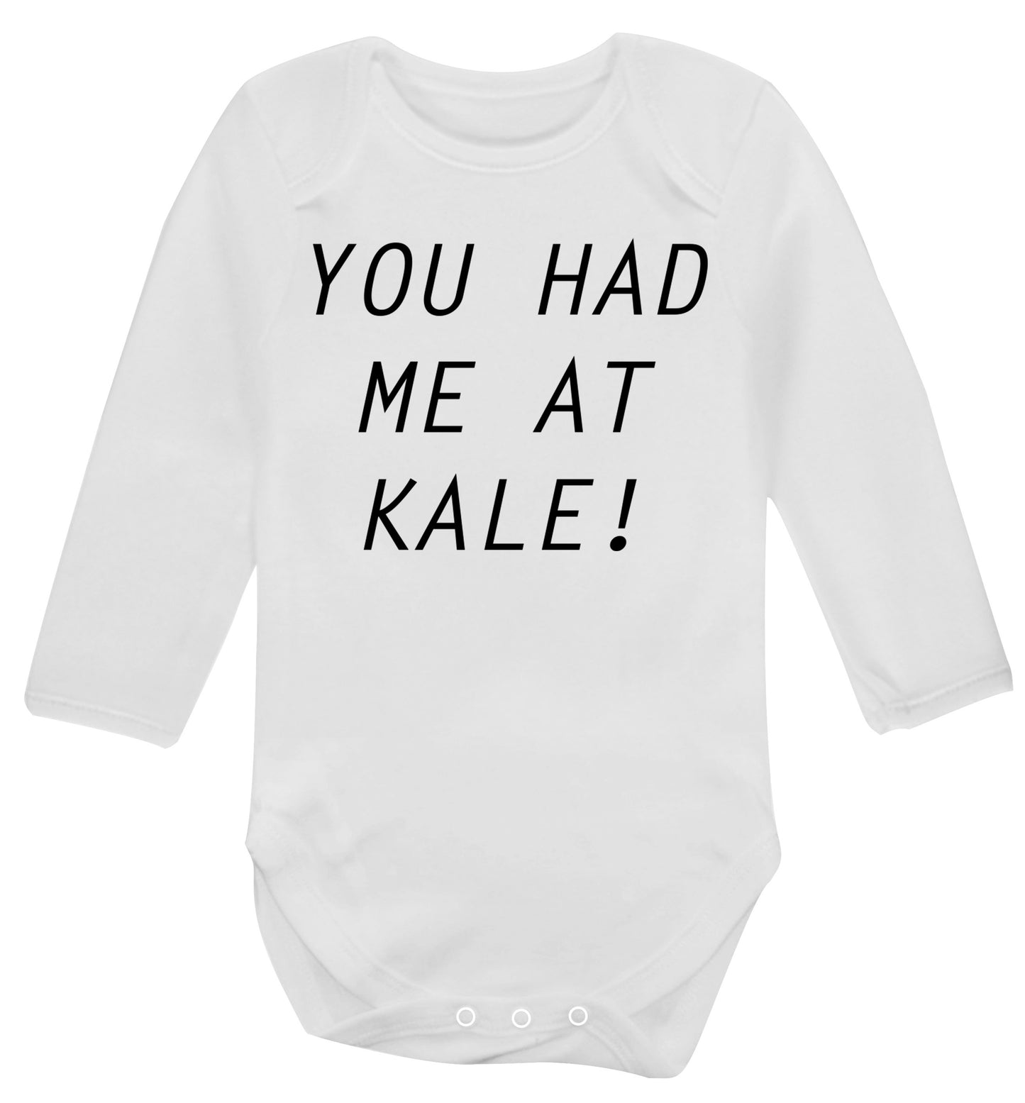 You had me at kale Baby Vest long sleeved white 6-12 months
