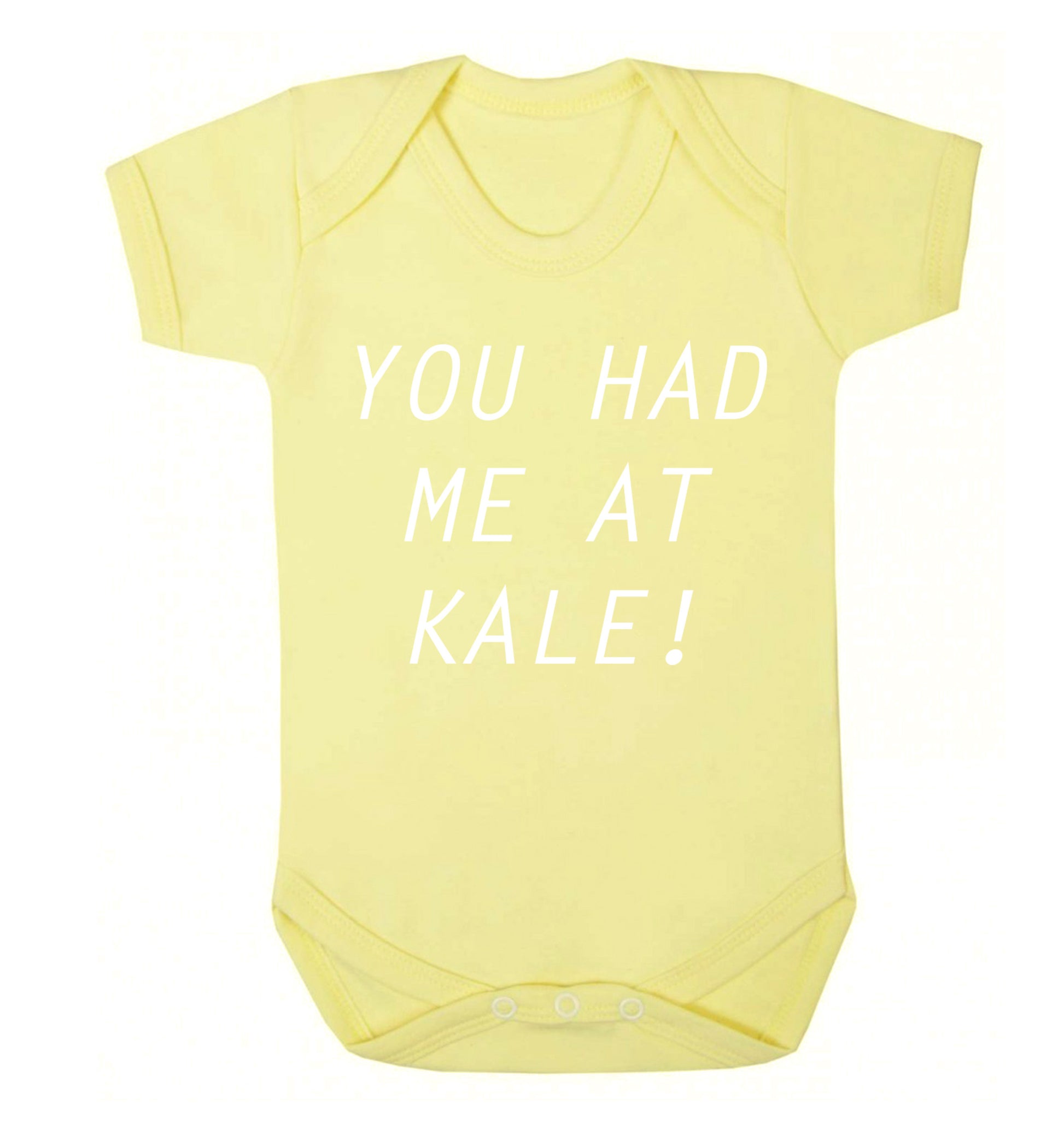 You had me at kale Baby Vest pale yellow 18-24 months
