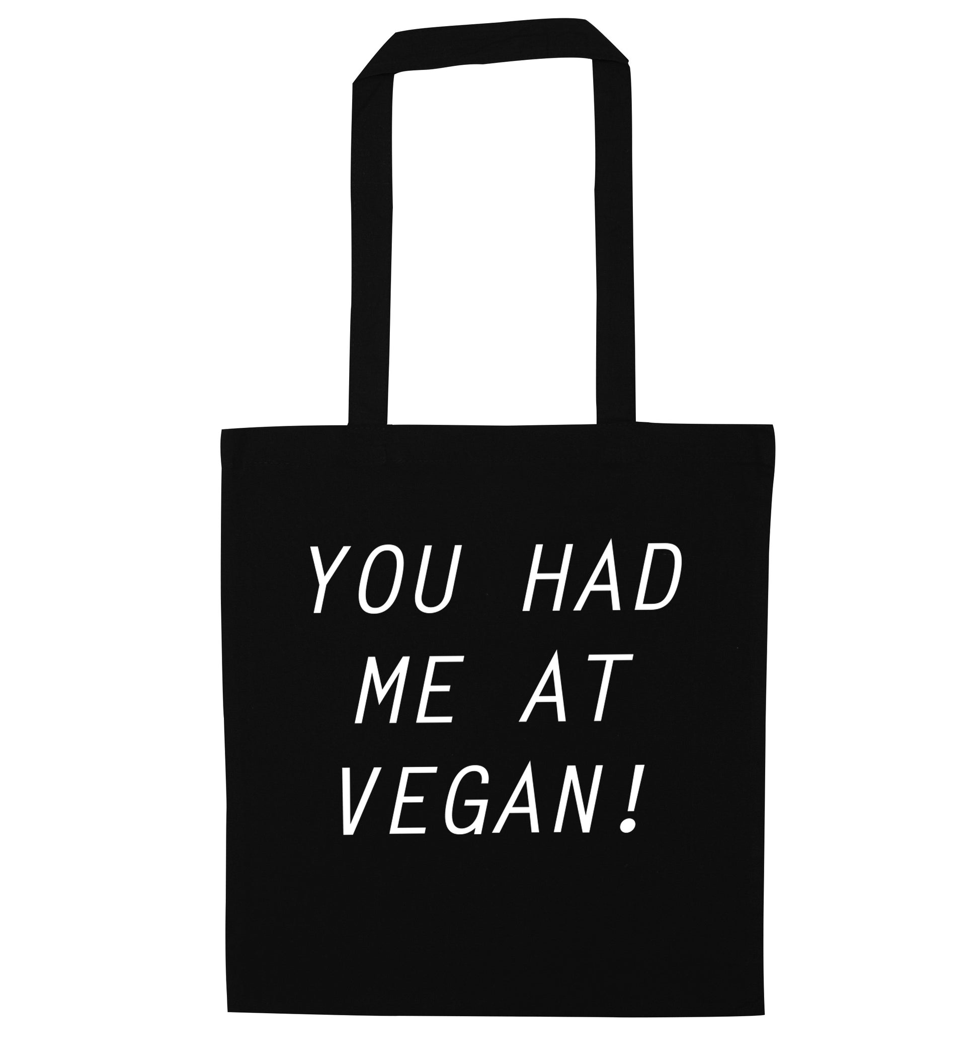 You had me at vegan black tote bag