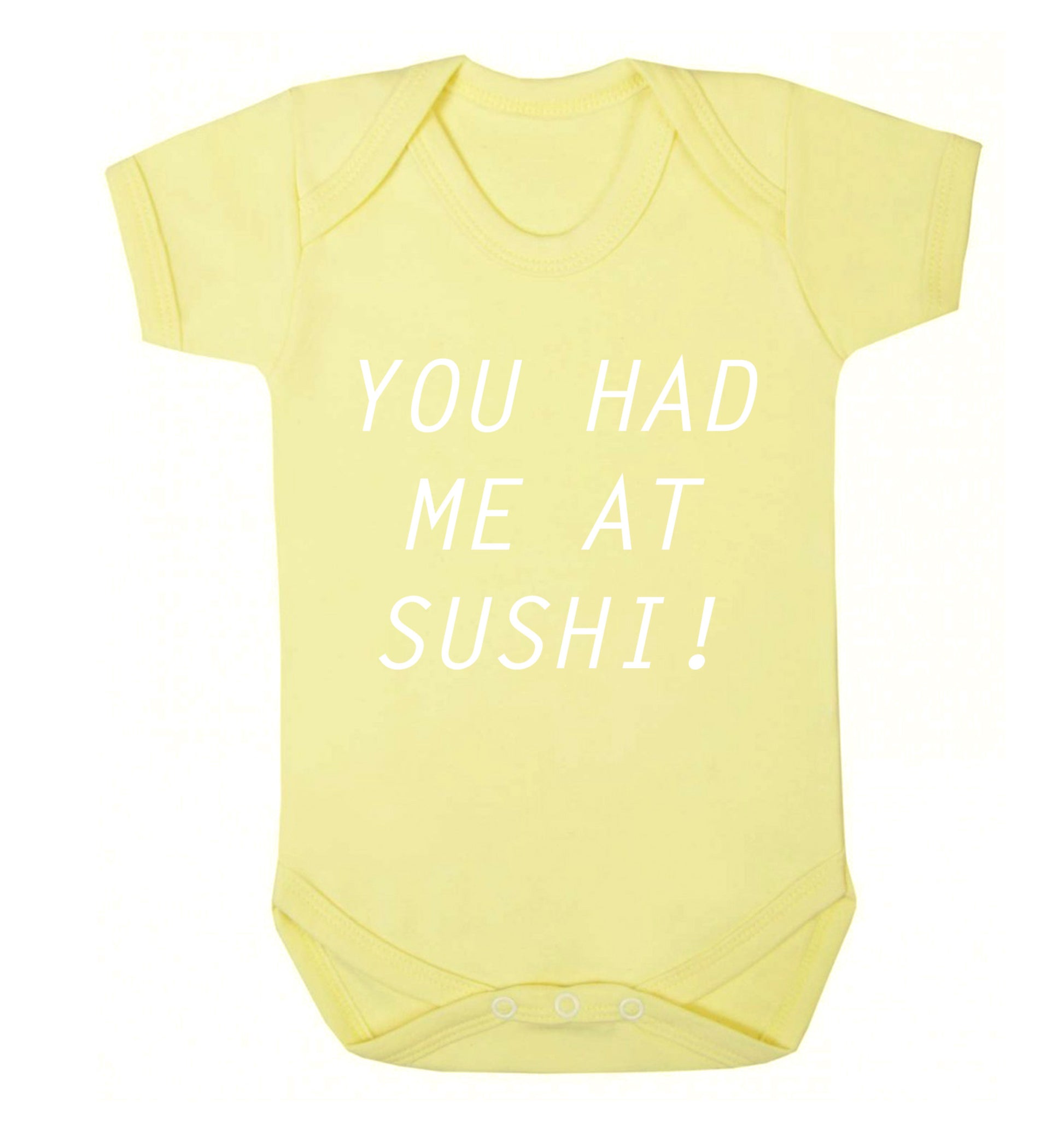 You had me at sushi Baby Vest pale yellow 18-24 months