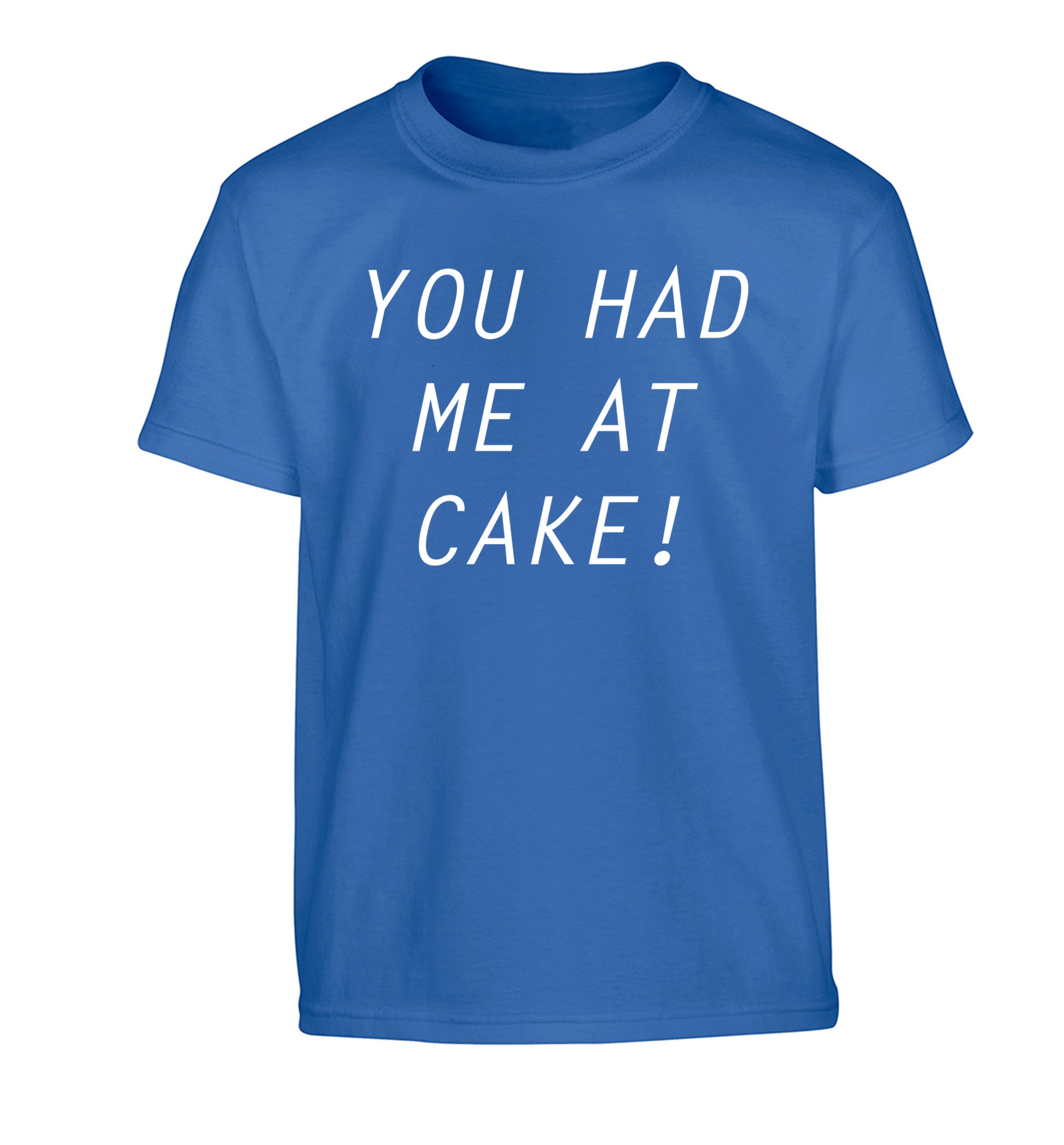 You had me at cake Children's blue Tshirt 12-14 Years