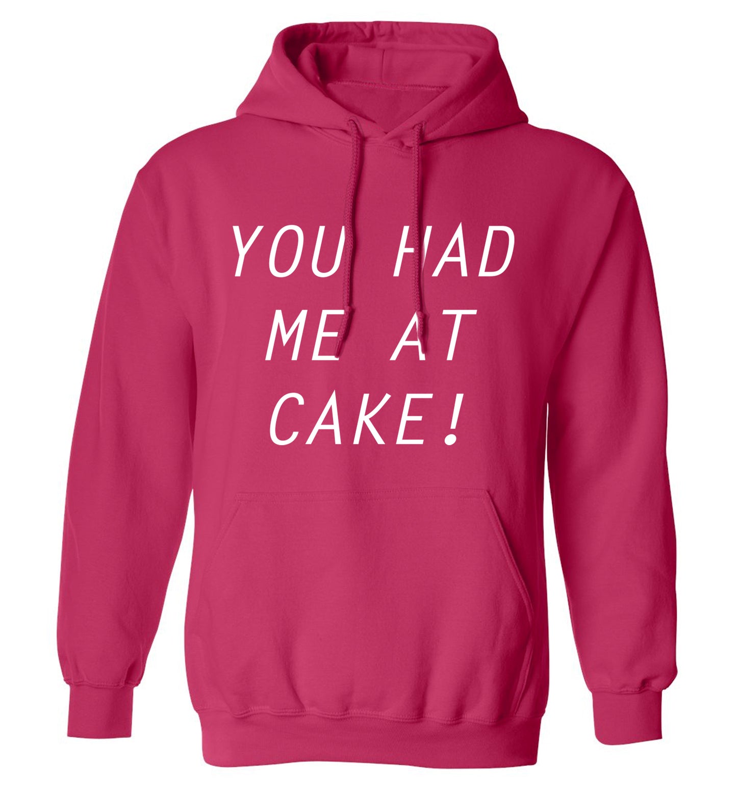 You had me at cake adults unisex pink hoodie 2XL