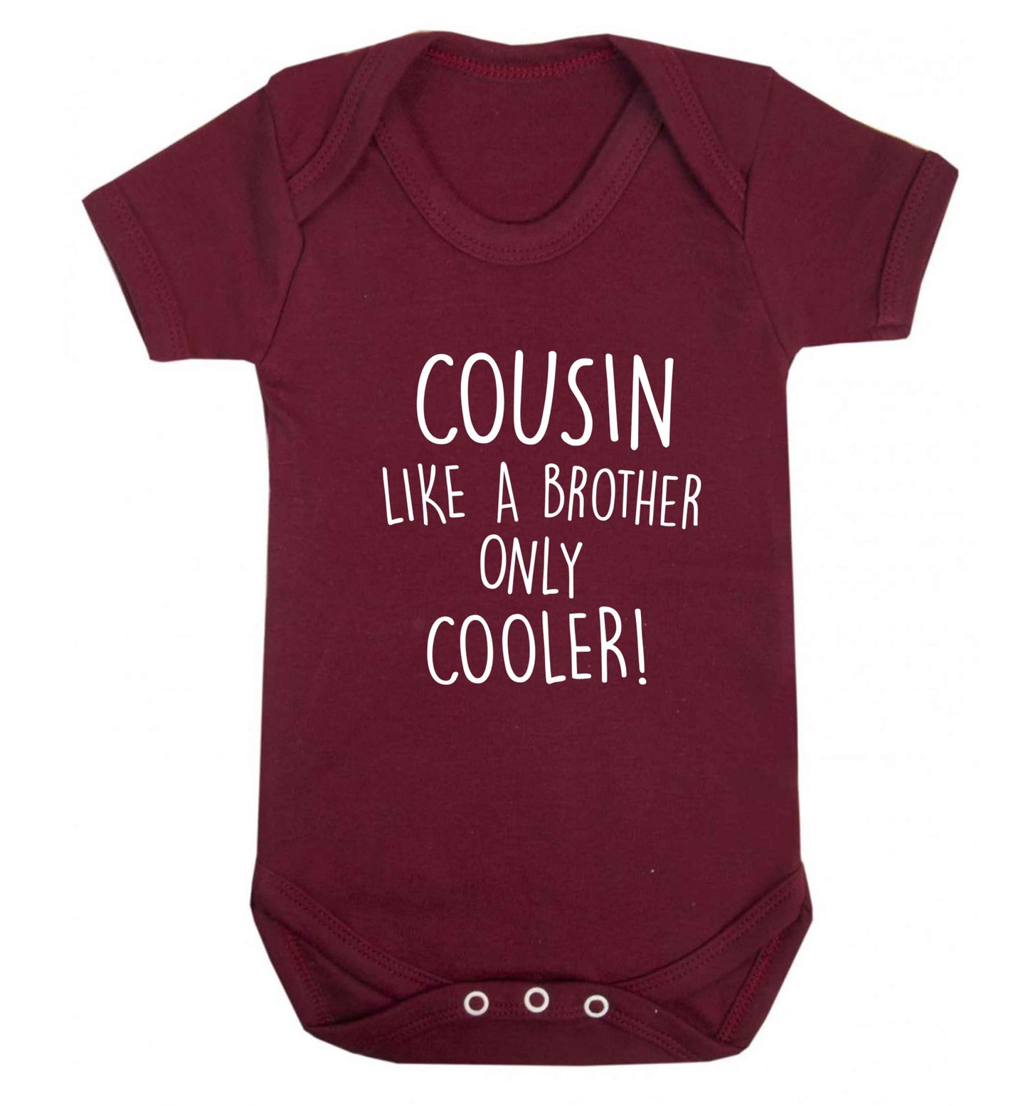 Cousin like a brother only cooler baby vest maroon 18-24 months