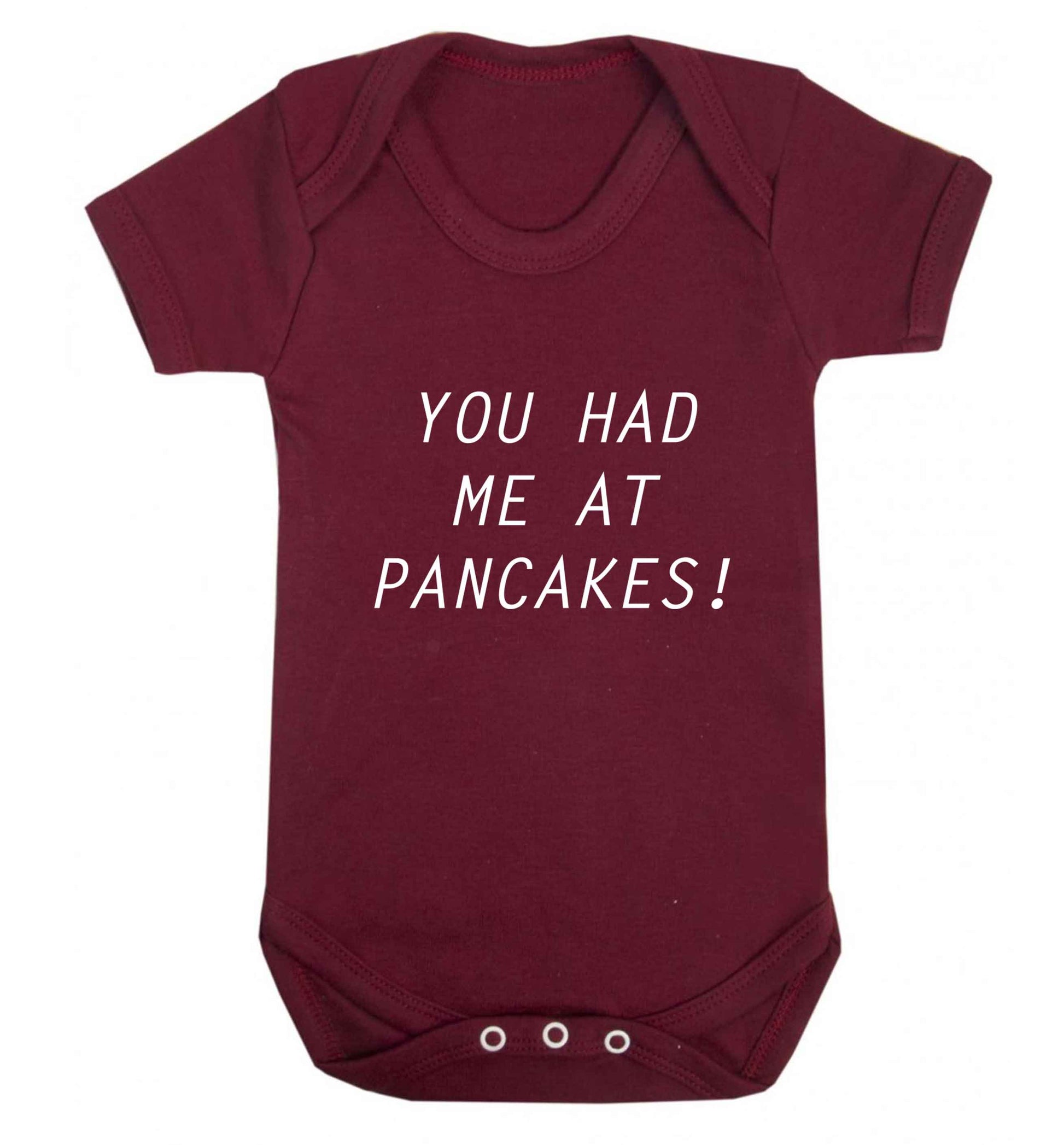 You had me at pancakes baby vest maroon 18-24 months