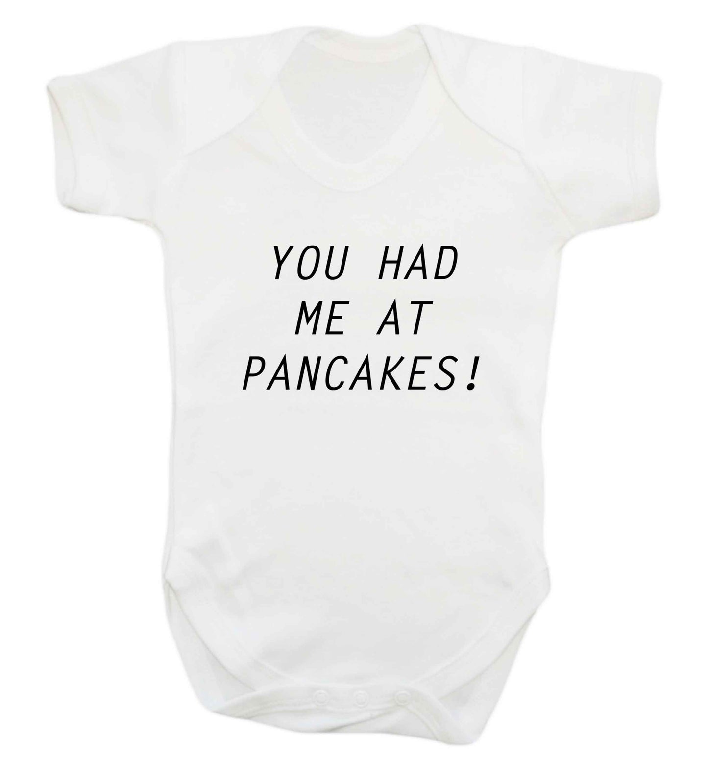 You had me at pancakes baby vest white 18-24 months