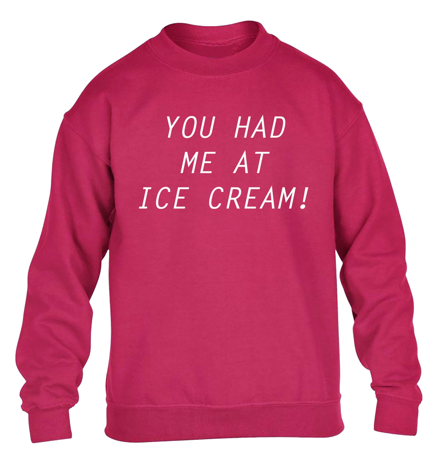 You had me at ice cream children's pink sweater 12-14 Years