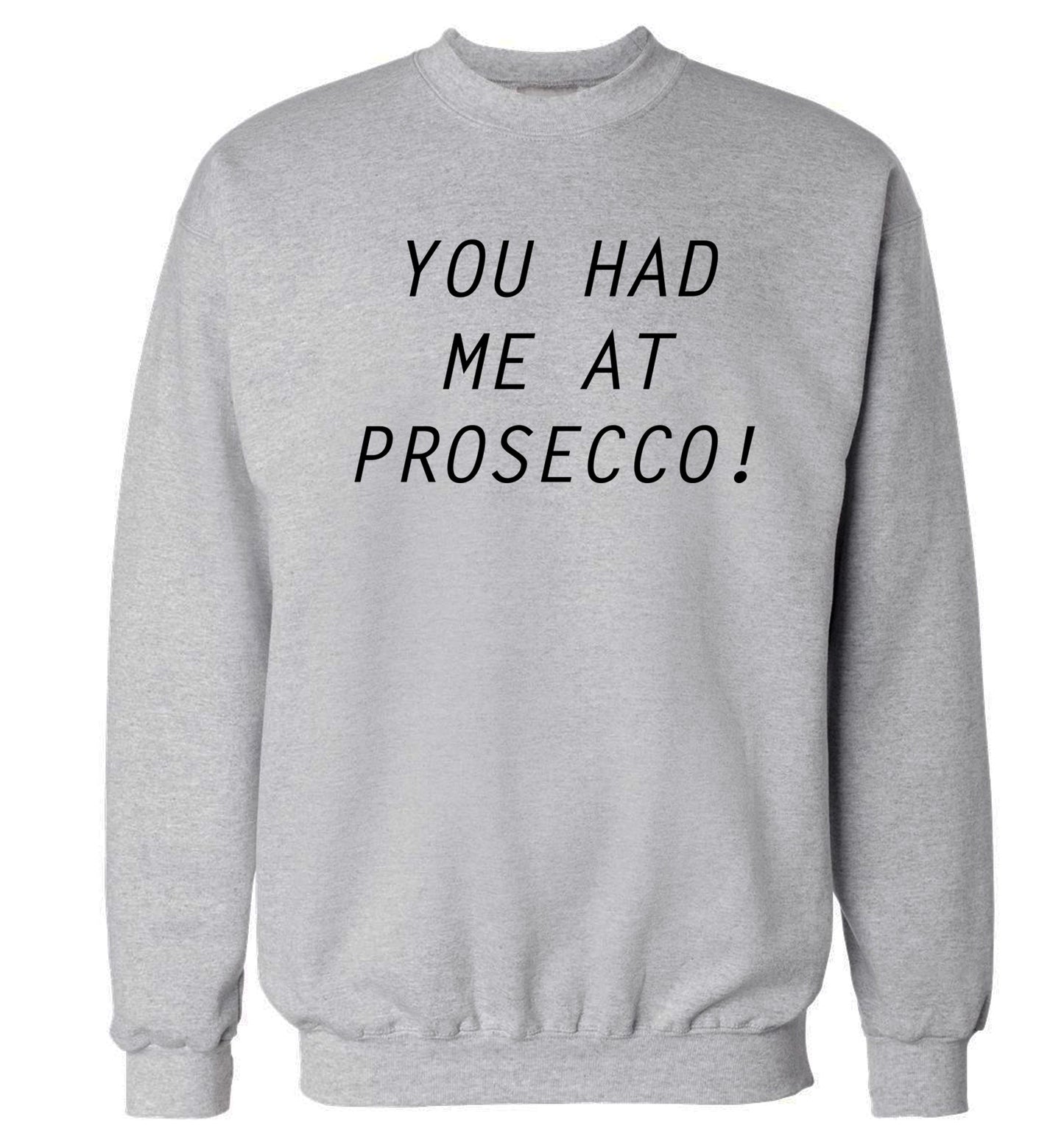 You had me at prosecco Adult's unisex grey Sweater 2XL