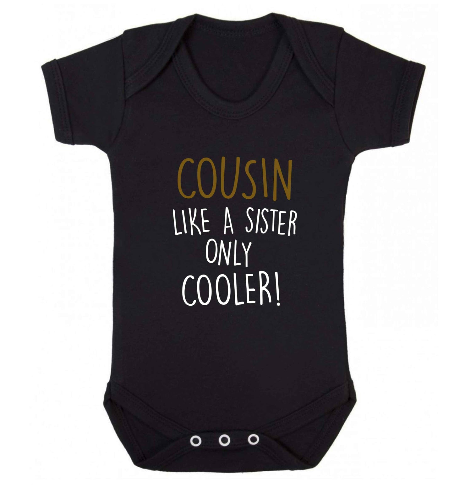 Cousin like a sister only cooler baby vest black 18-24 months
