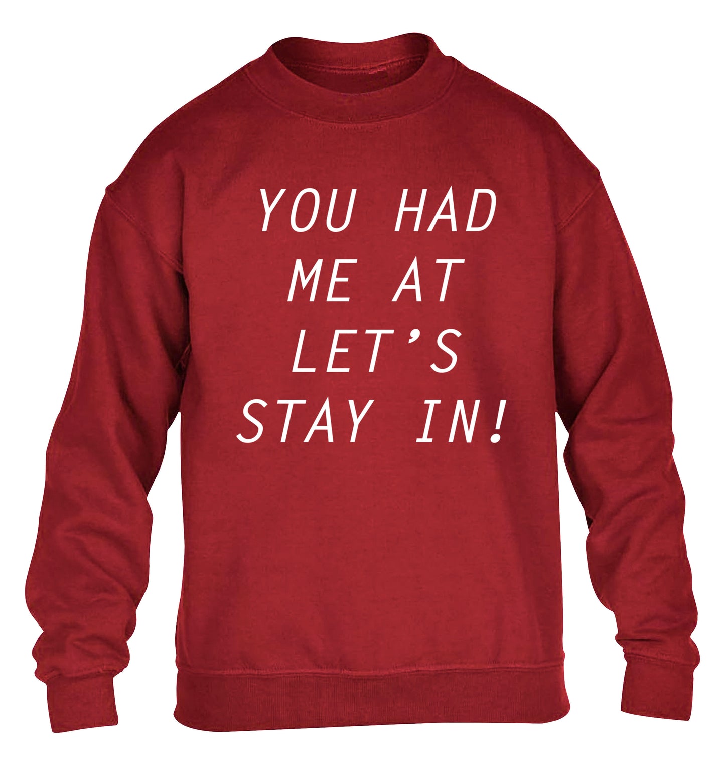 You had me at let's stay in children's grey sweater 12-14 Years