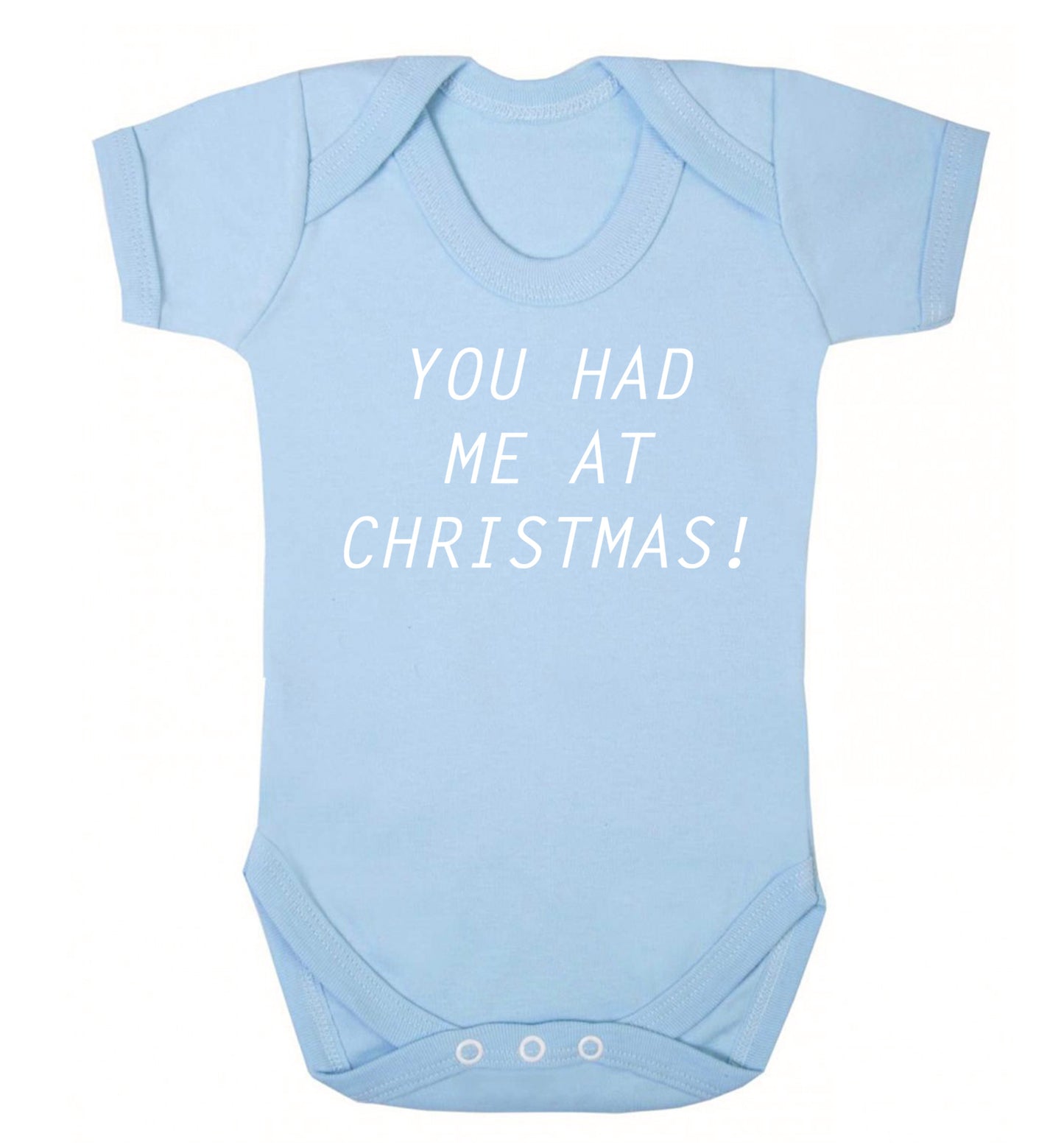 You had me at Christmas Baby Vest pale blue 18-24 months