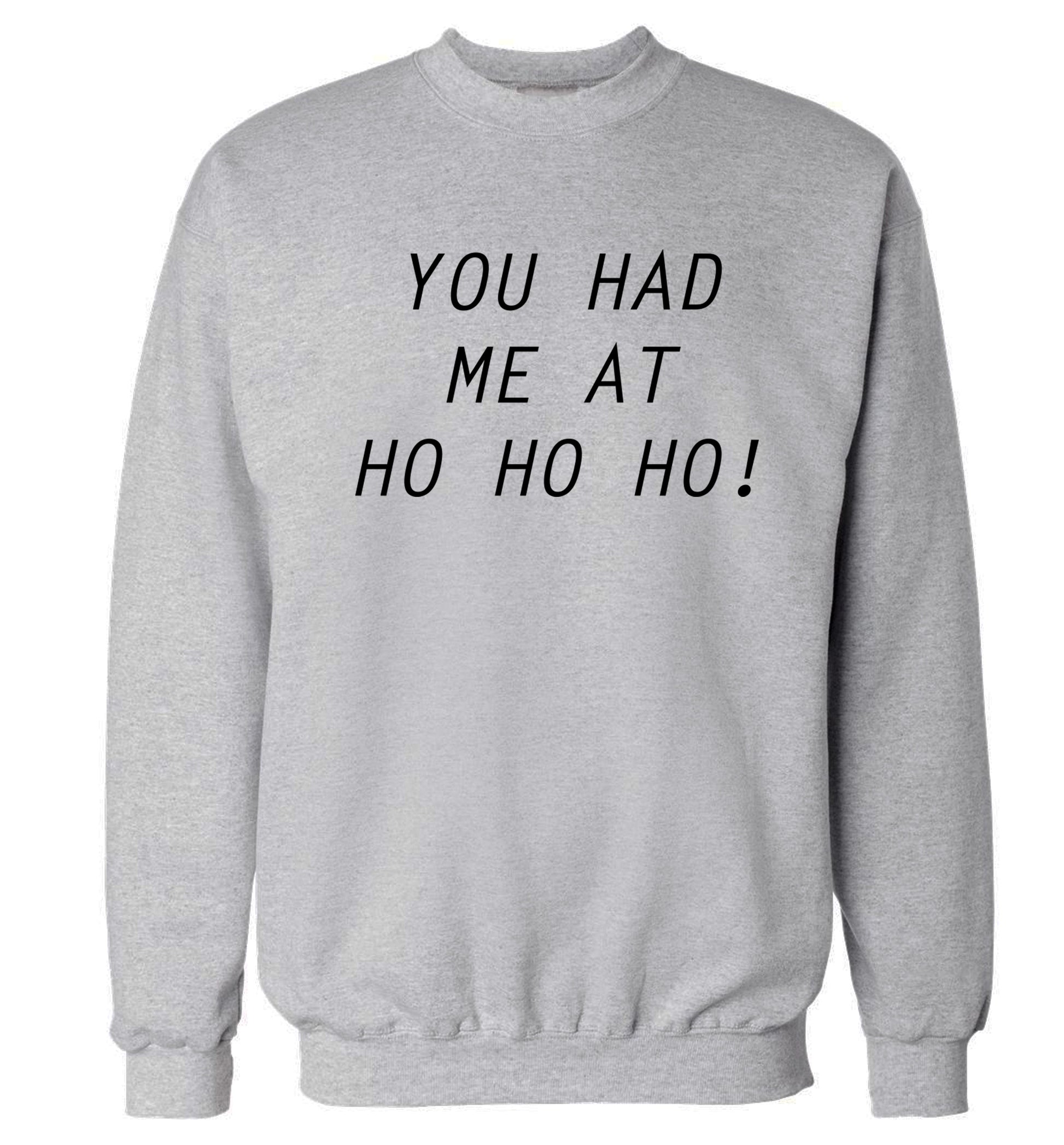 You had me at ho ho ho Adult's unisex grey Sweater 2XL