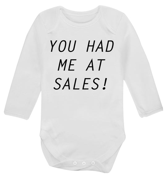 You had me at sales Baby Vest long sleeved white 6-12 months
