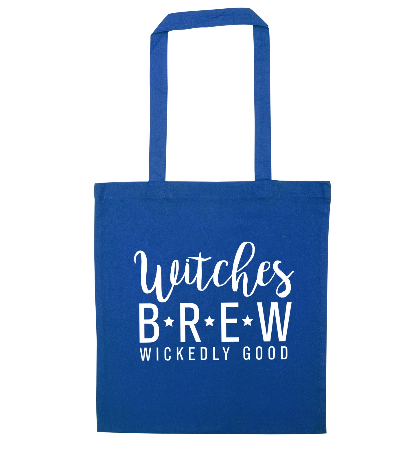 Witches Brew wickedly good blue tote bag