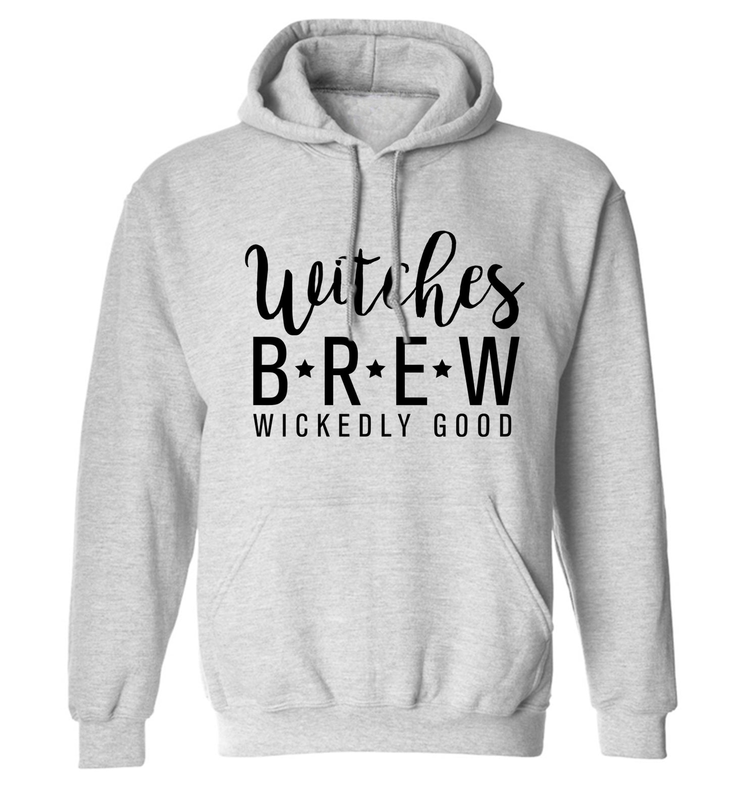 Witches Brew wickedly good adults unisex grey hoodie 2XL