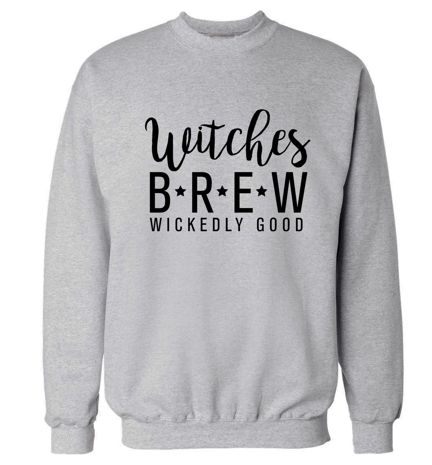 Witches Brew wickedly good Adult's unisex grey Sweater 2XL