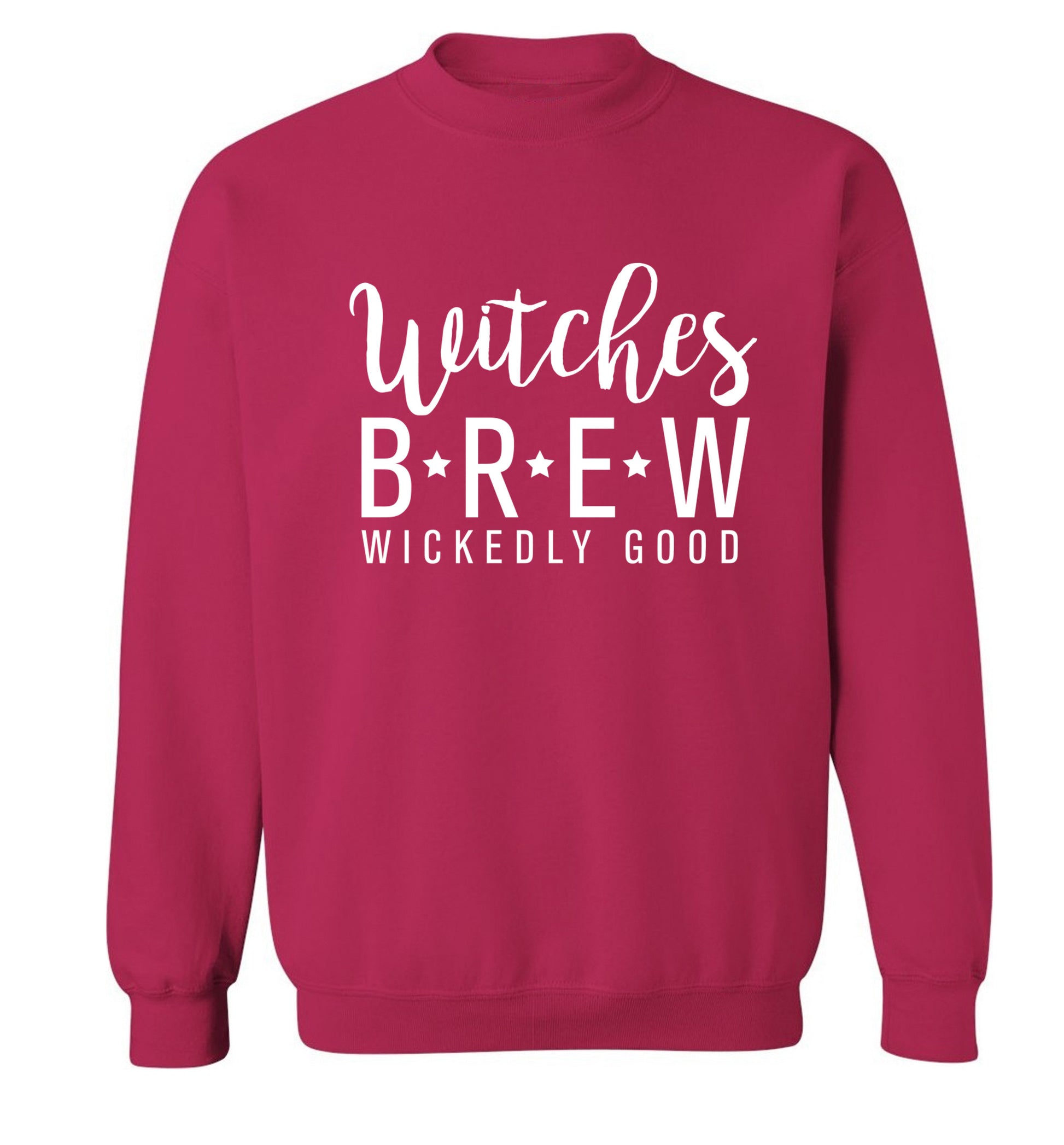 Witches Brew wickedly good Adult's unisex pink Sweater 2XL