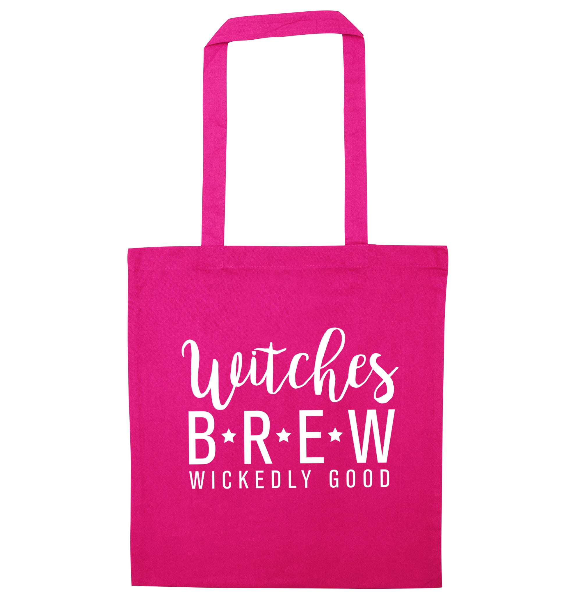 Witches Brew pink tote bag