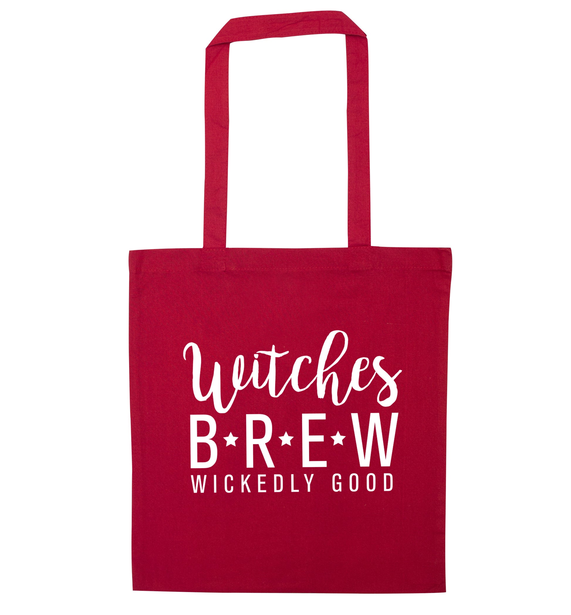 Witches Brew wickedly good red tote bag