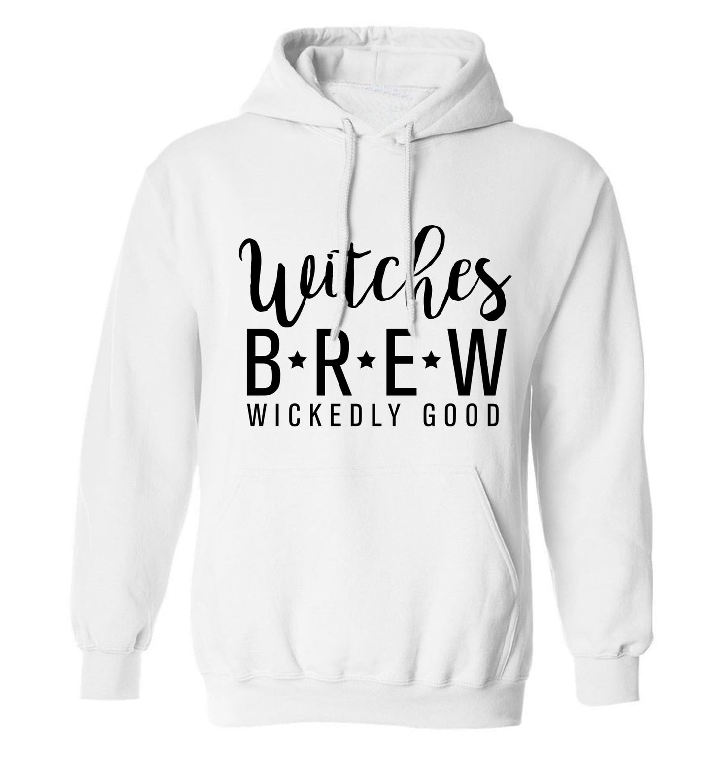 Witches Brew wickedly good adults unisex white hoodie 2XL
