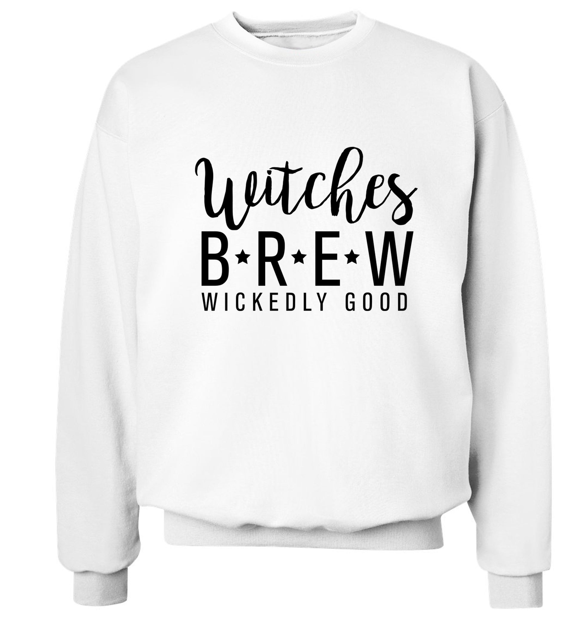 Witches Brew wickedly good Adult's unisex white Sweater 2XL