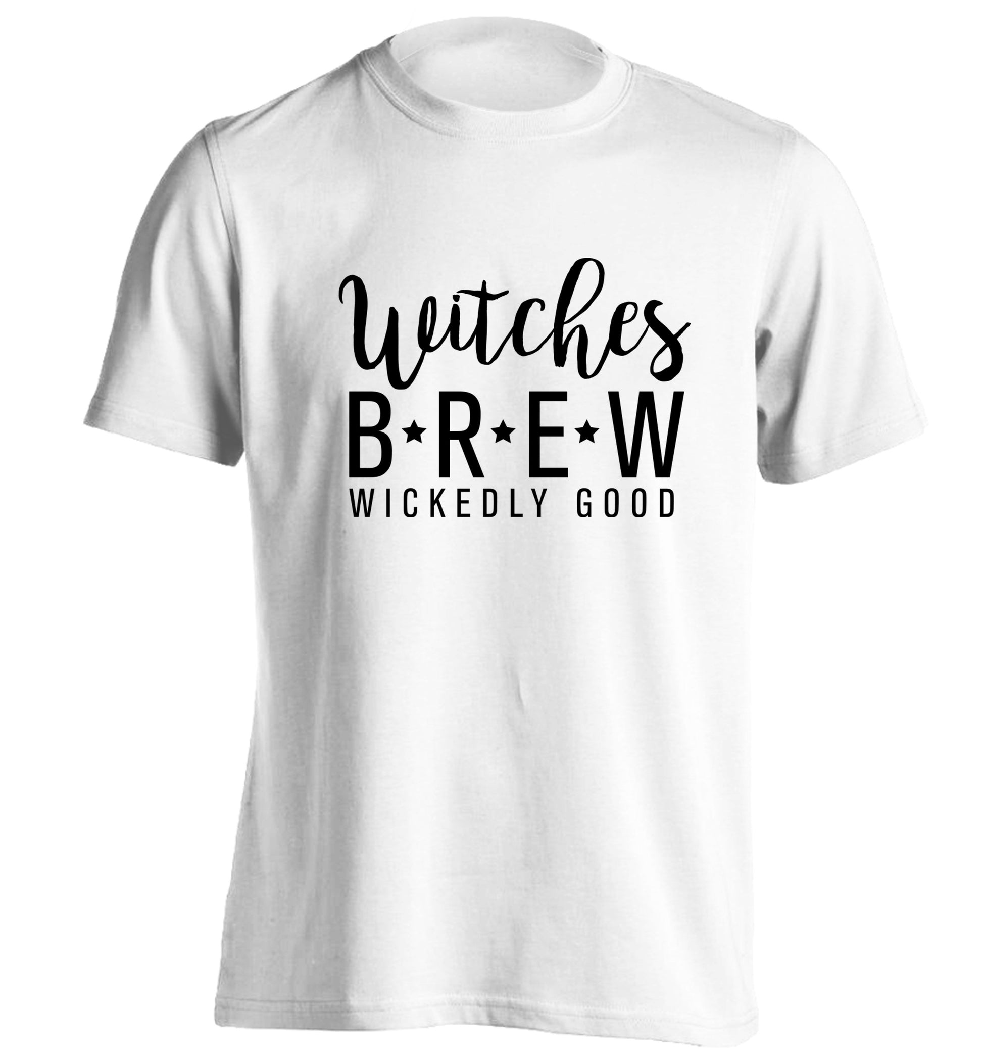 Witches Brew wickedly good adults unisex white Tshirt 2XL