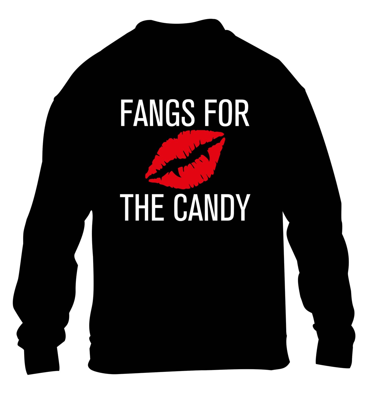 Fangs for the candy children's black sweater 12-13 Years