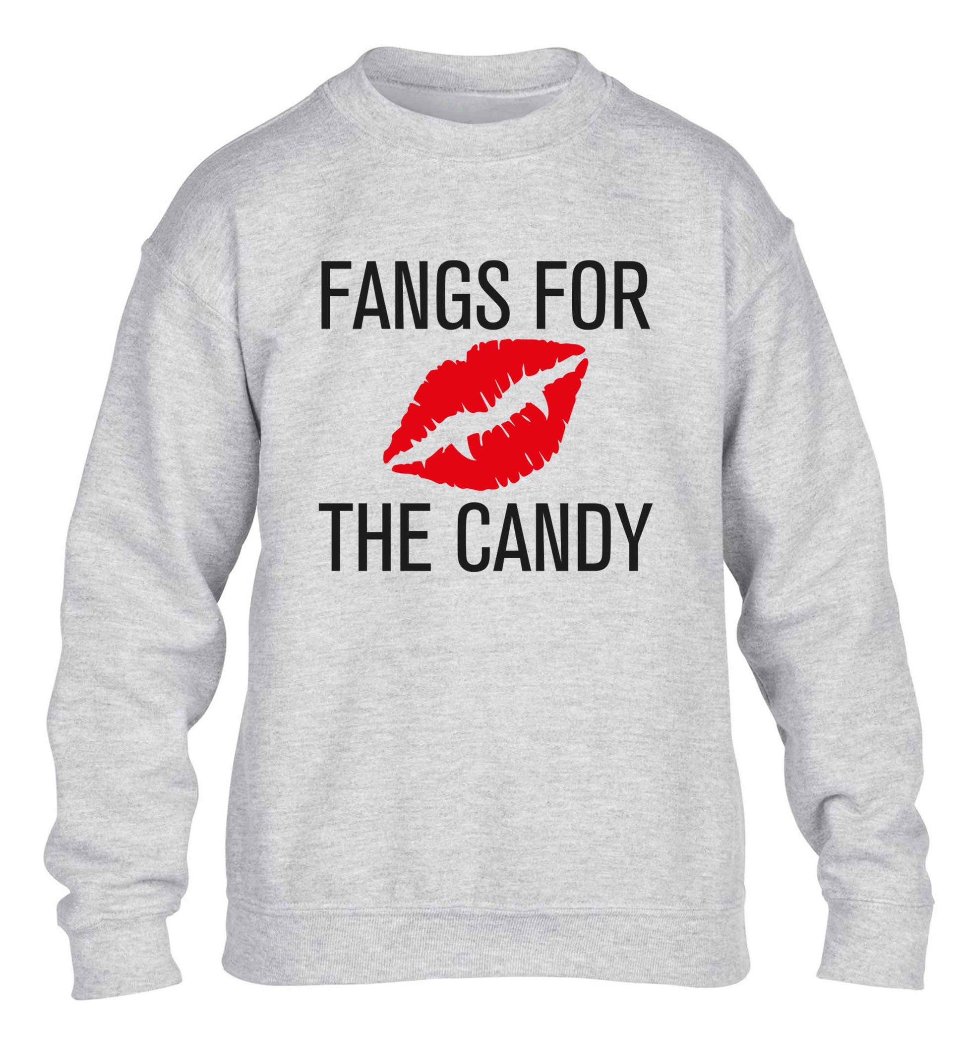 Fangs for the candy children's grey sweater 12-13 Years