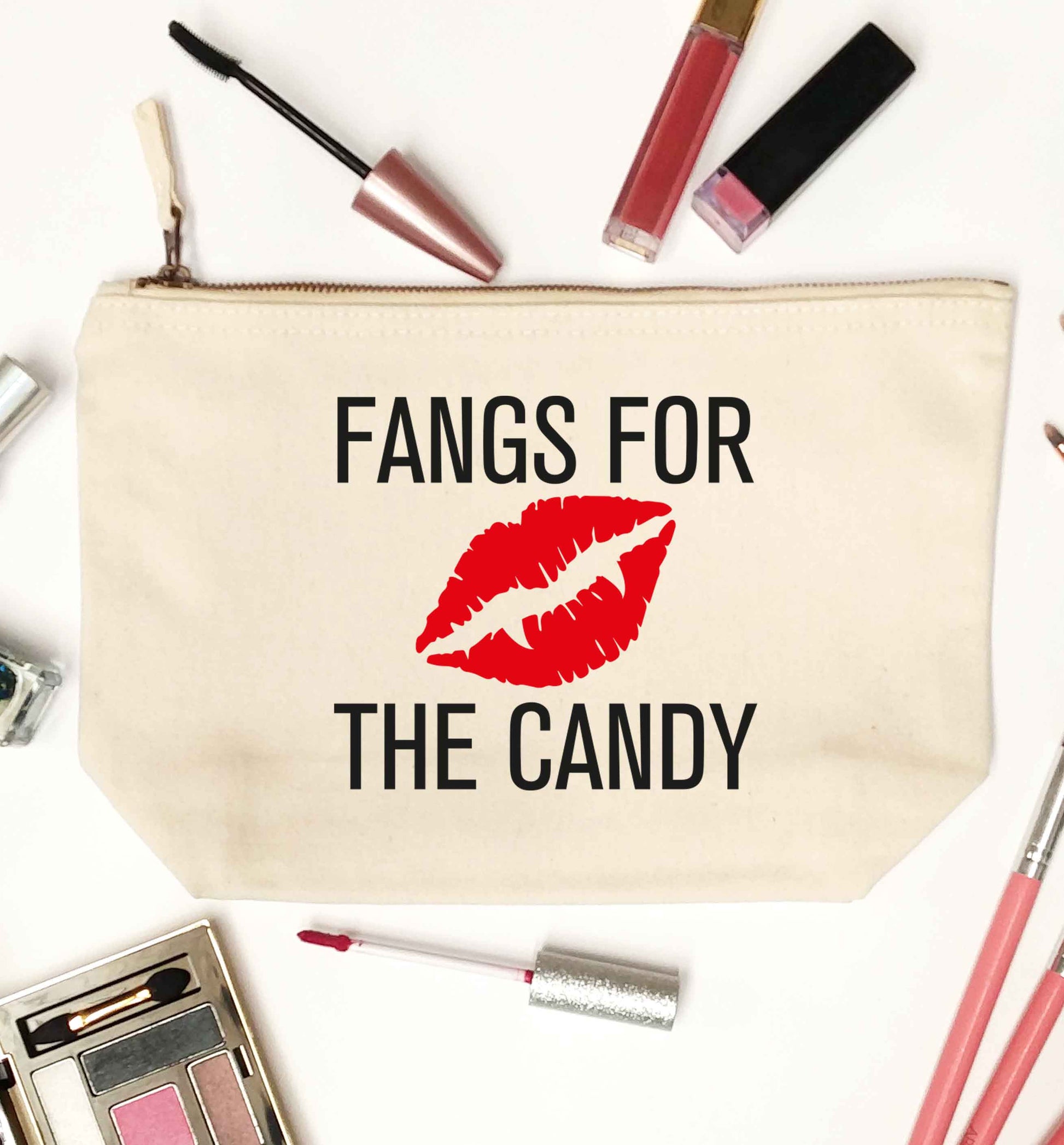 Fangs for the candy natural makeup bag