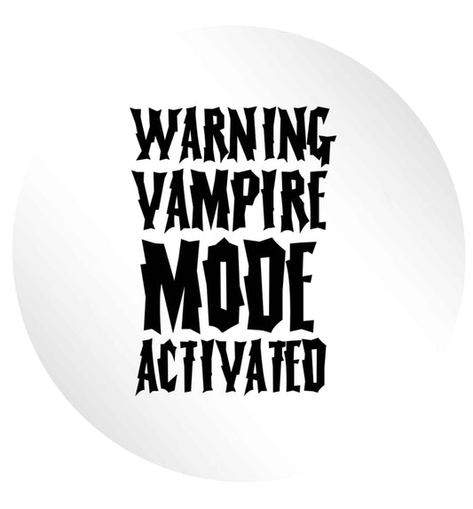 Warning vampire mode activated 24 @ 45mm matt circle stickers