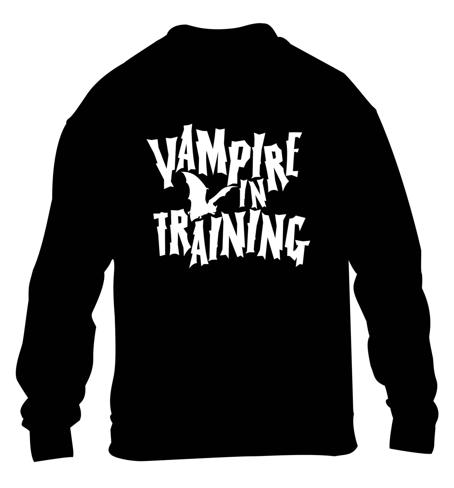 Vampire in training children's black sweater 12-13 Years
