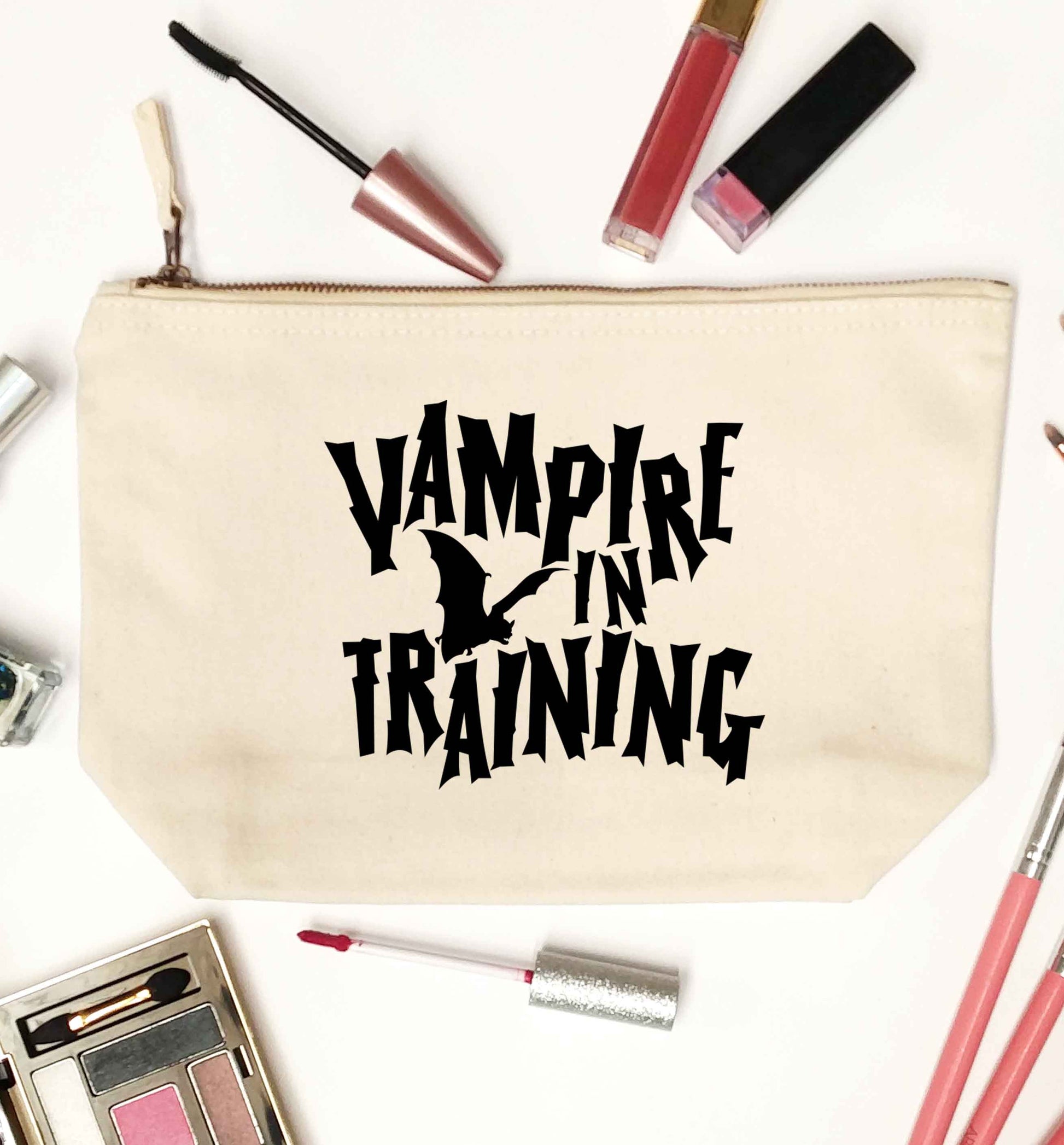 Vampire in training natural makeup bag
