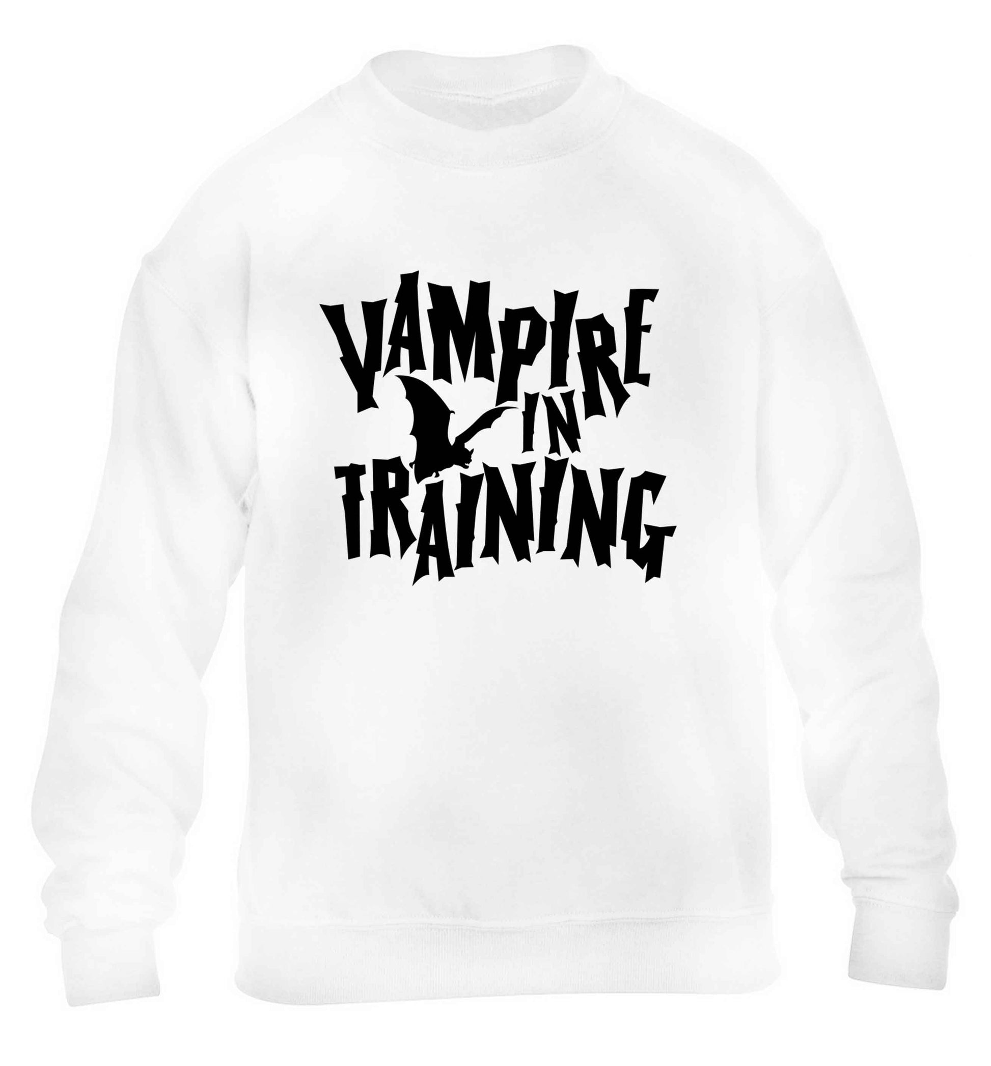 Vampire in training children's white sweater 12-13 Years