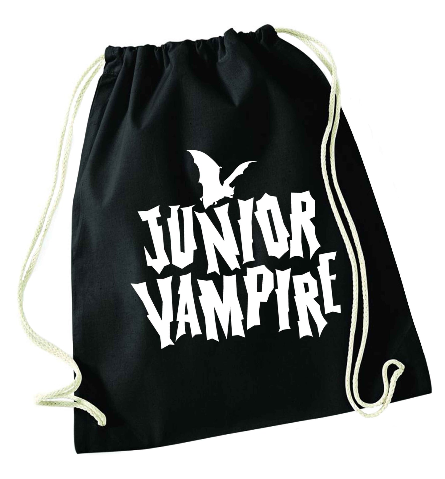 Junior vampire black drawstring bag