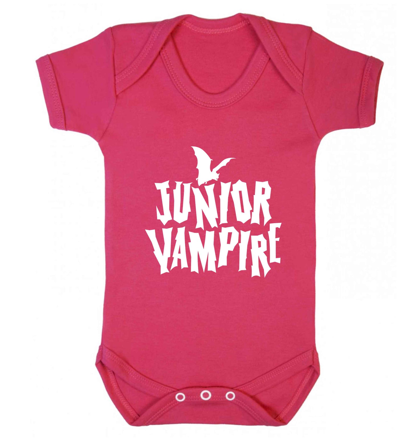 Junior vampire baby vest dark pink 18-24 months