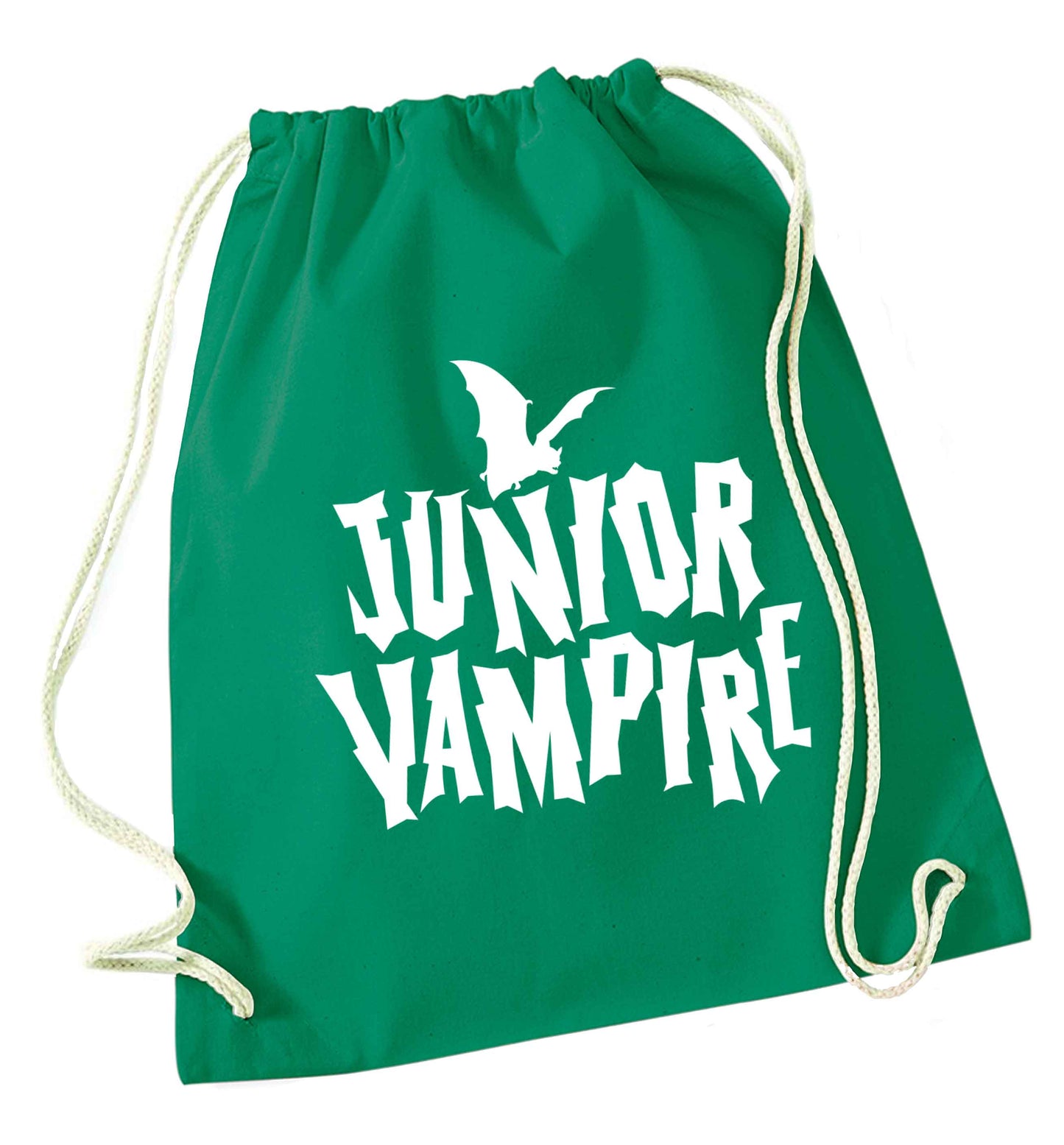 Junior vampire green drawstring bag