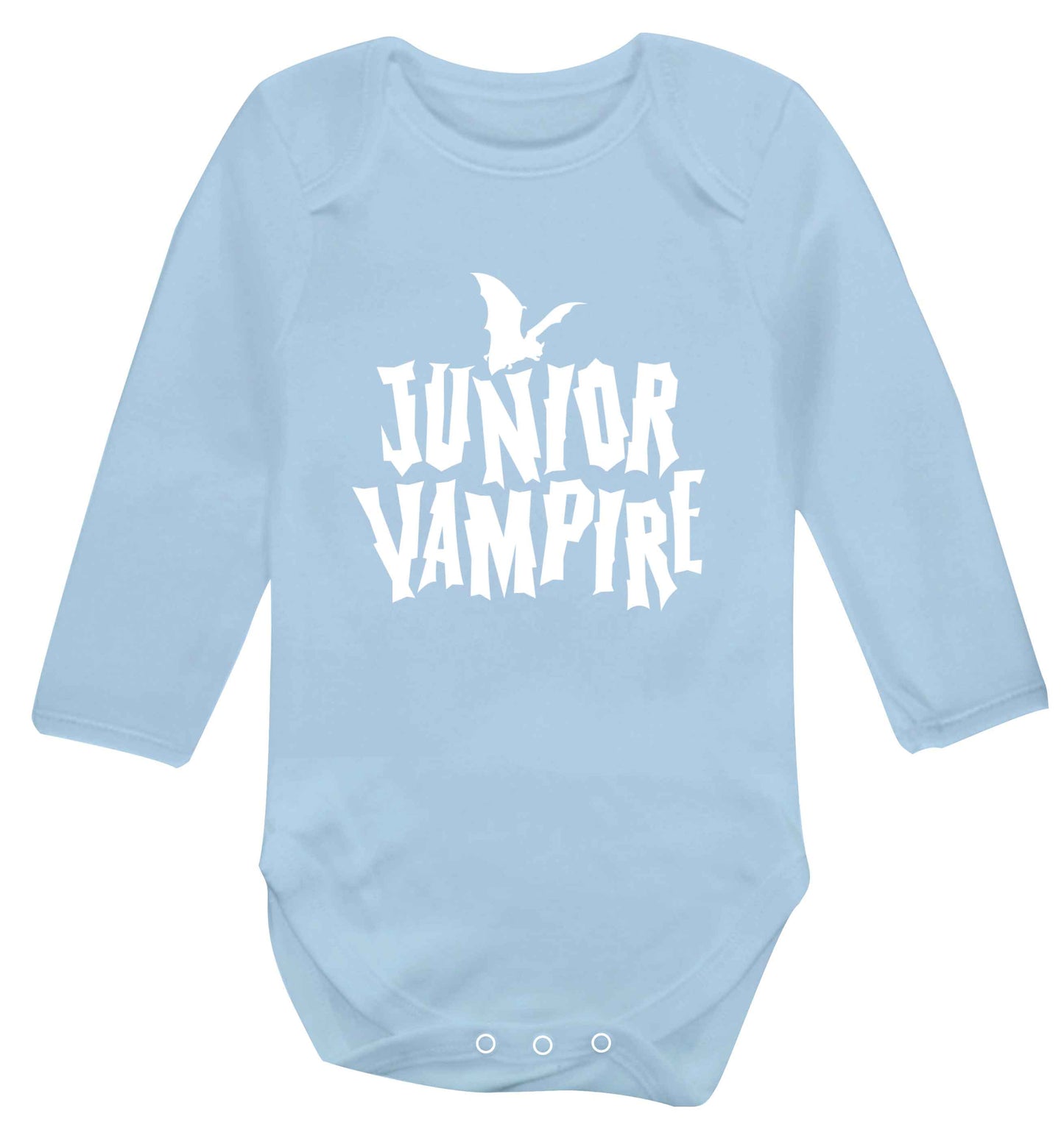 Junior vampire baby vest long sleeved pale blue 6-12 months