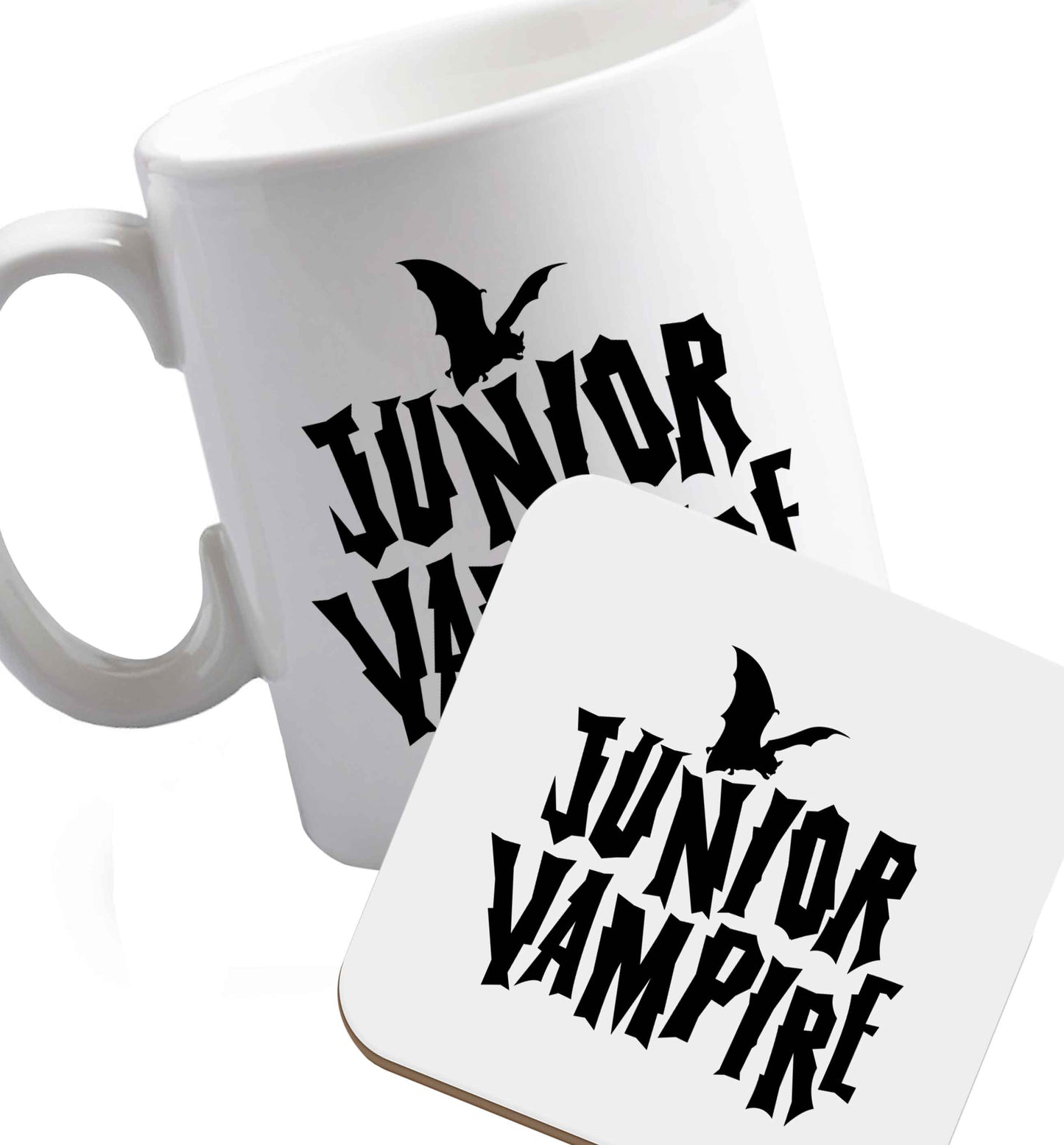 10 oz Favourite Type Pan Pancake ceramic mug and coaster set right handed