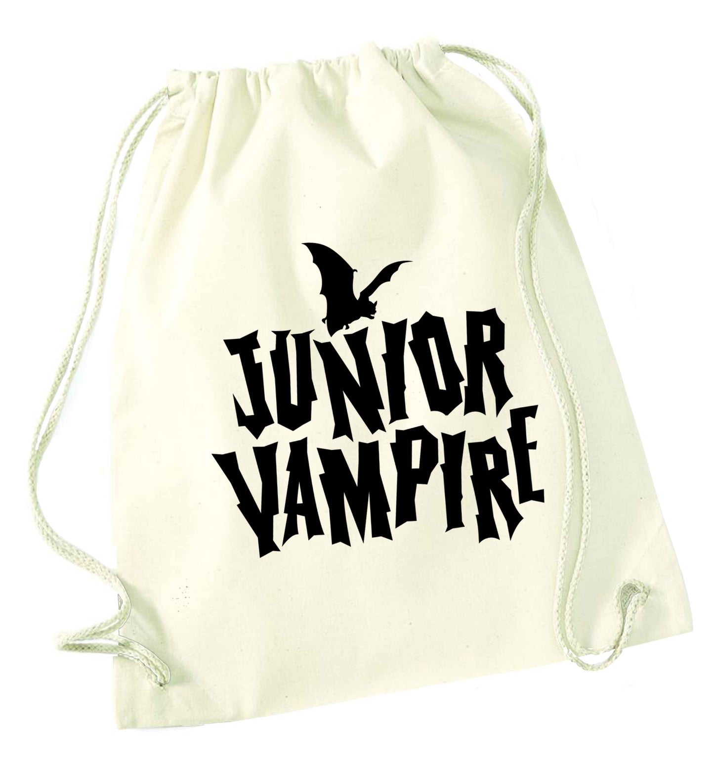 Junior vampire natural drawstring bag