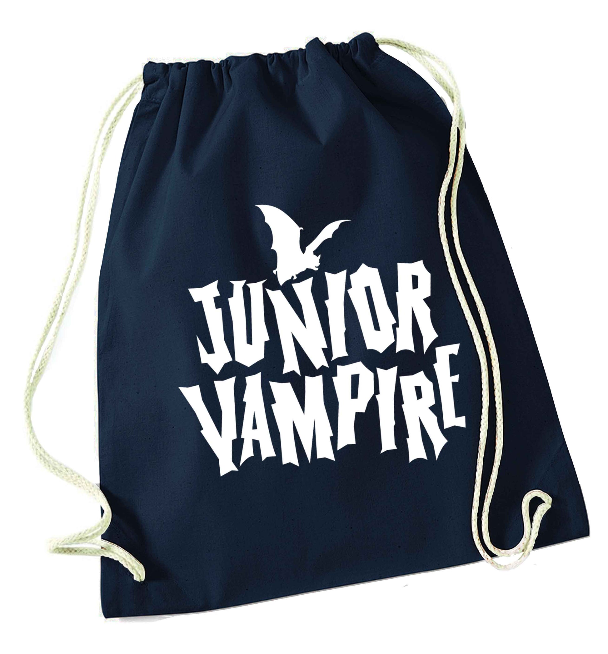 Junior vampire navy drawstring bag