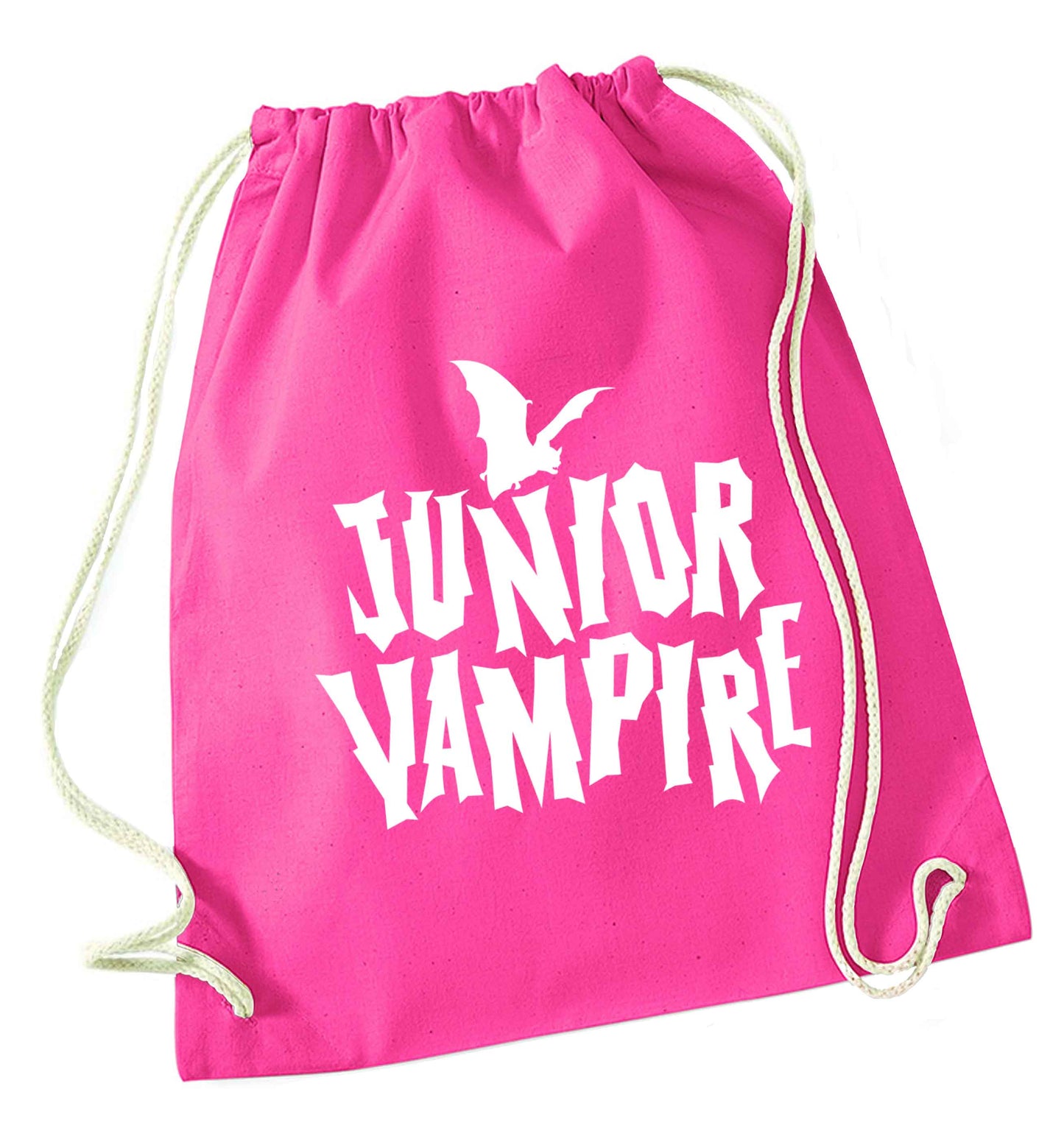 Junior vampire pink drawstring bag