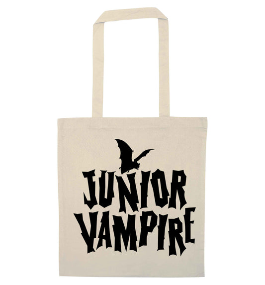 Junior vampire natural tote bag