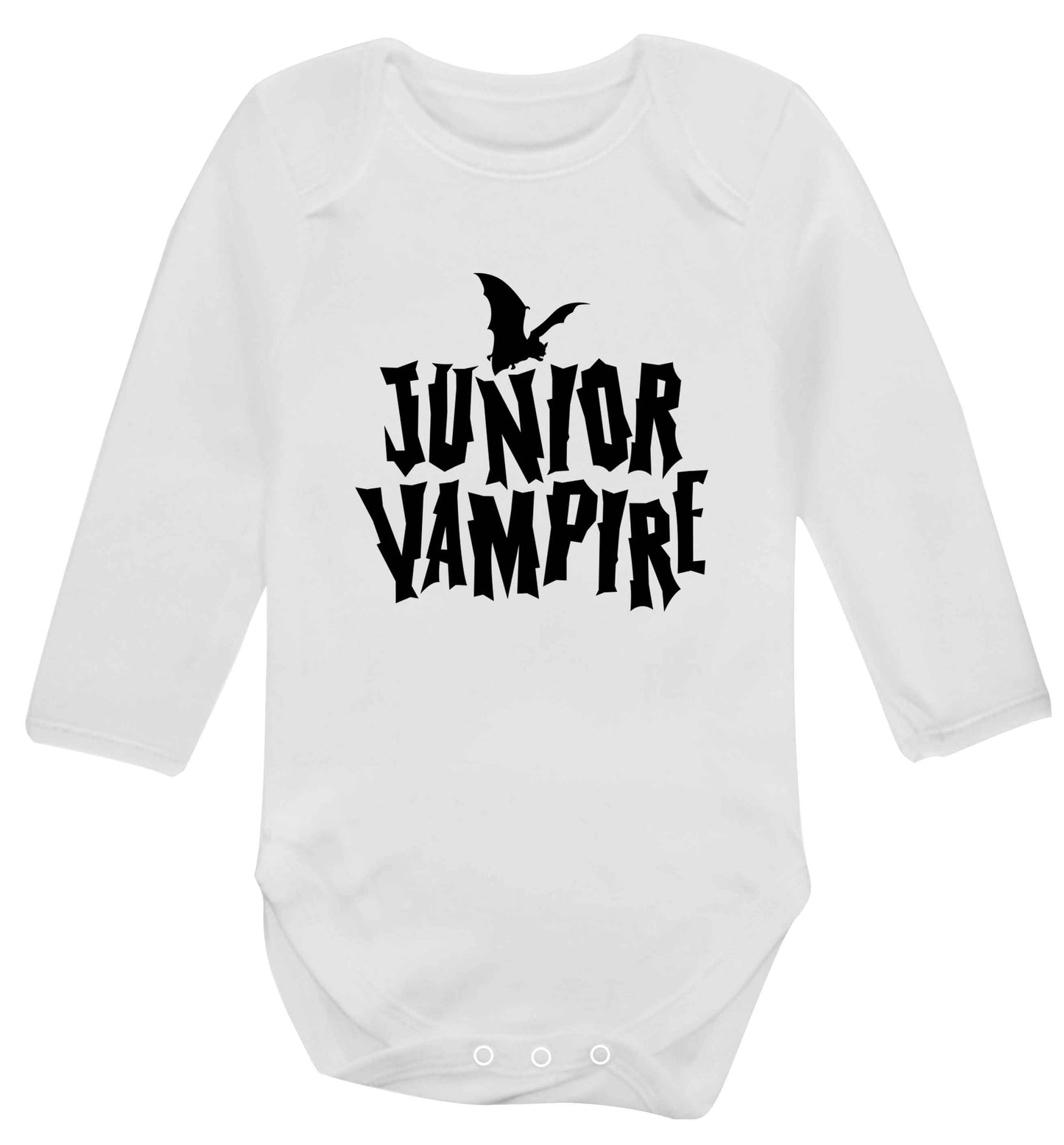 Junior vampire baby vest long sleeved white 6-12 months
