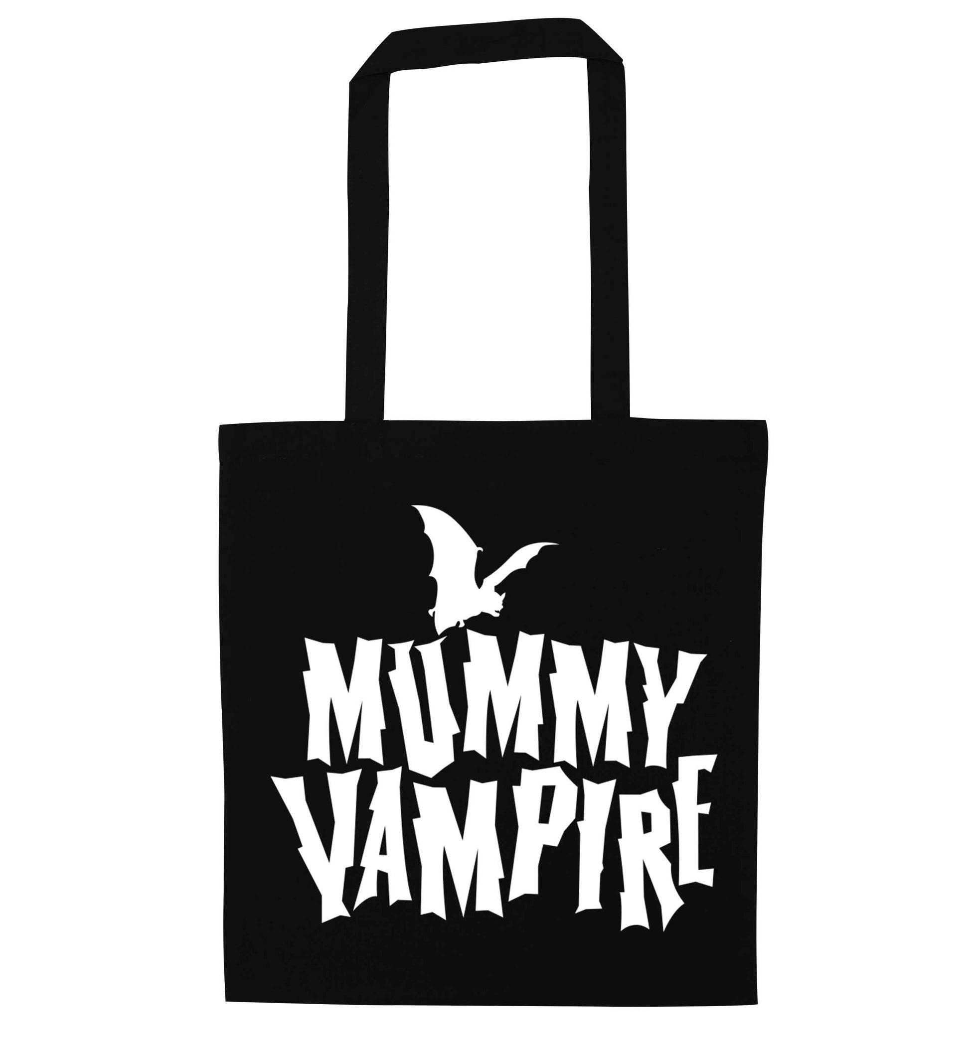 Mummy vampire black tote bag