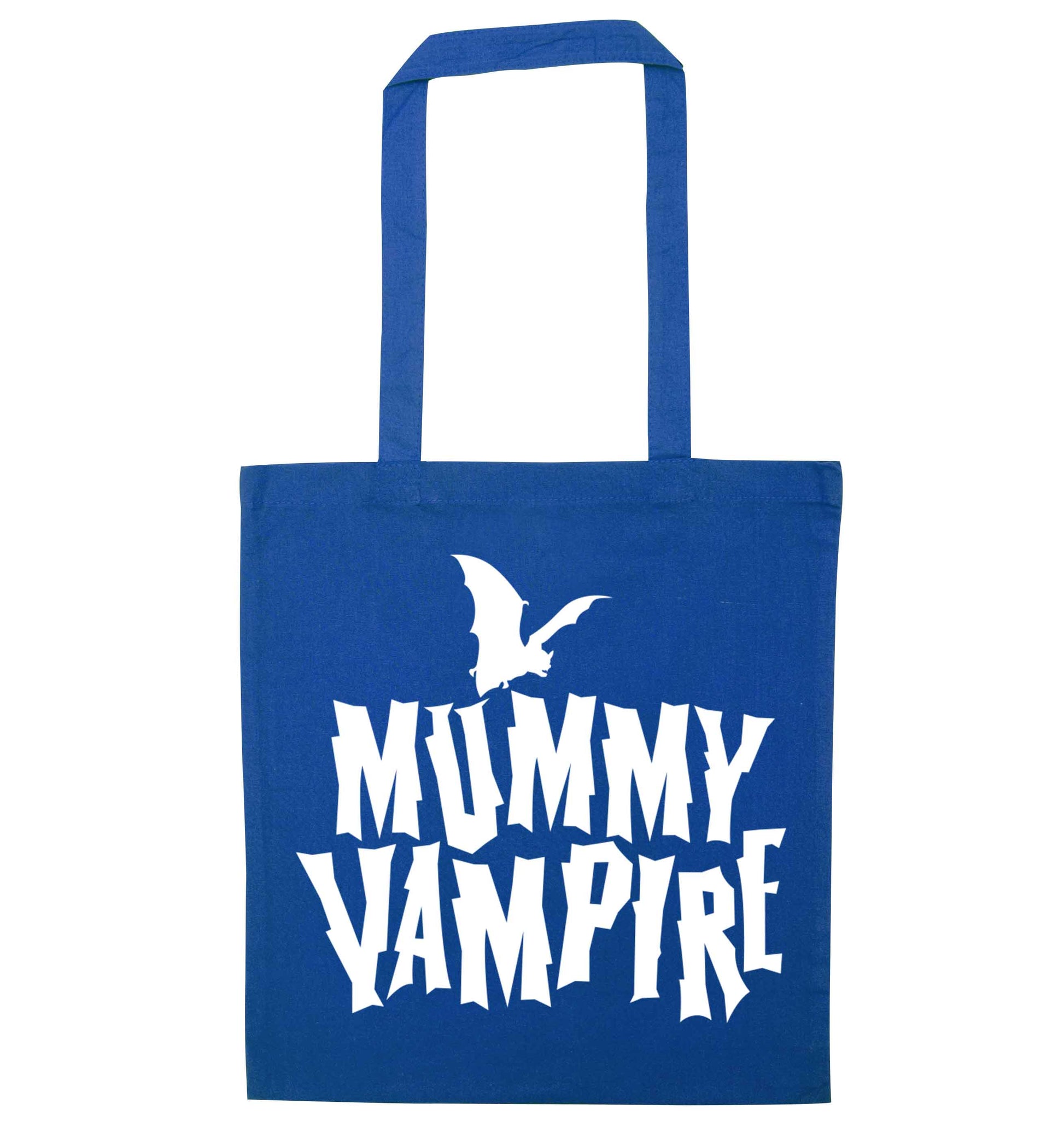 Mummy vampire blue tote bag