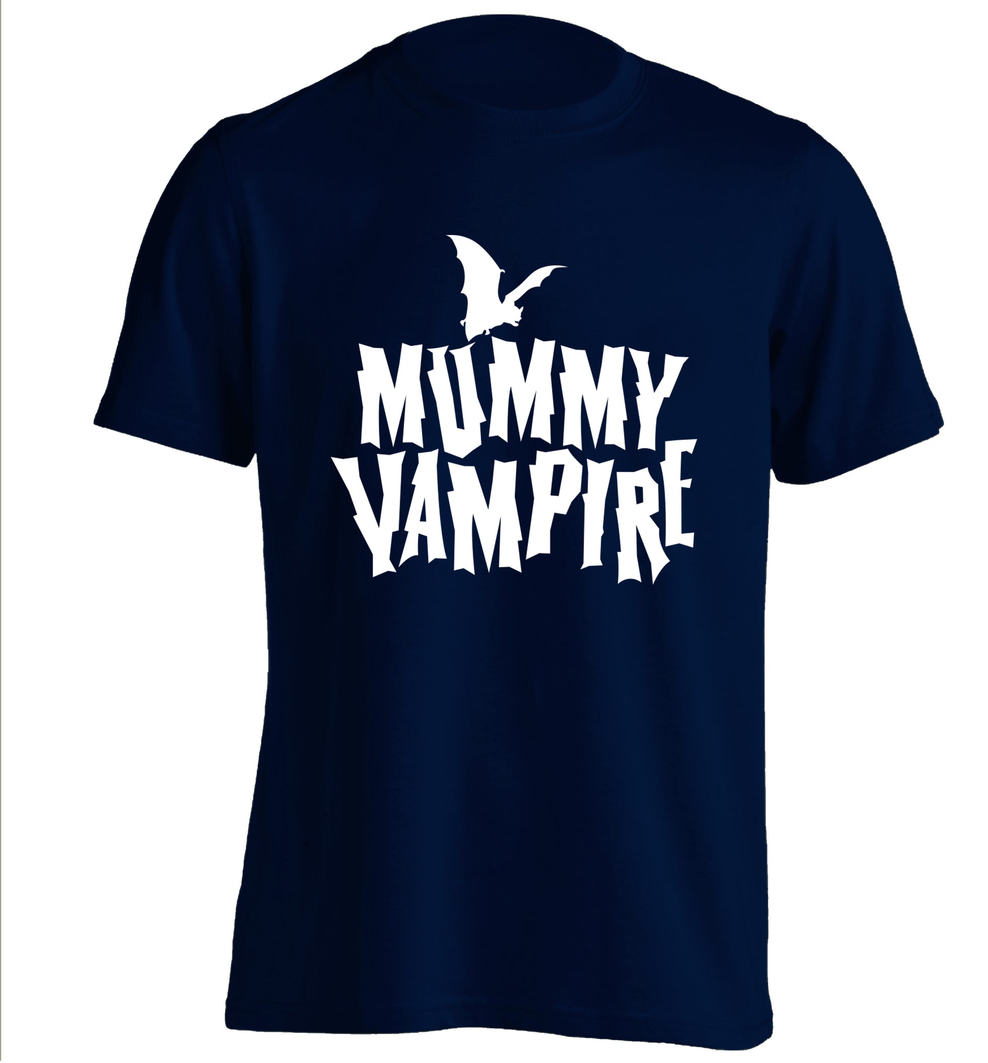 Mummy vampire adults unisex navy Tshirt 2XL
